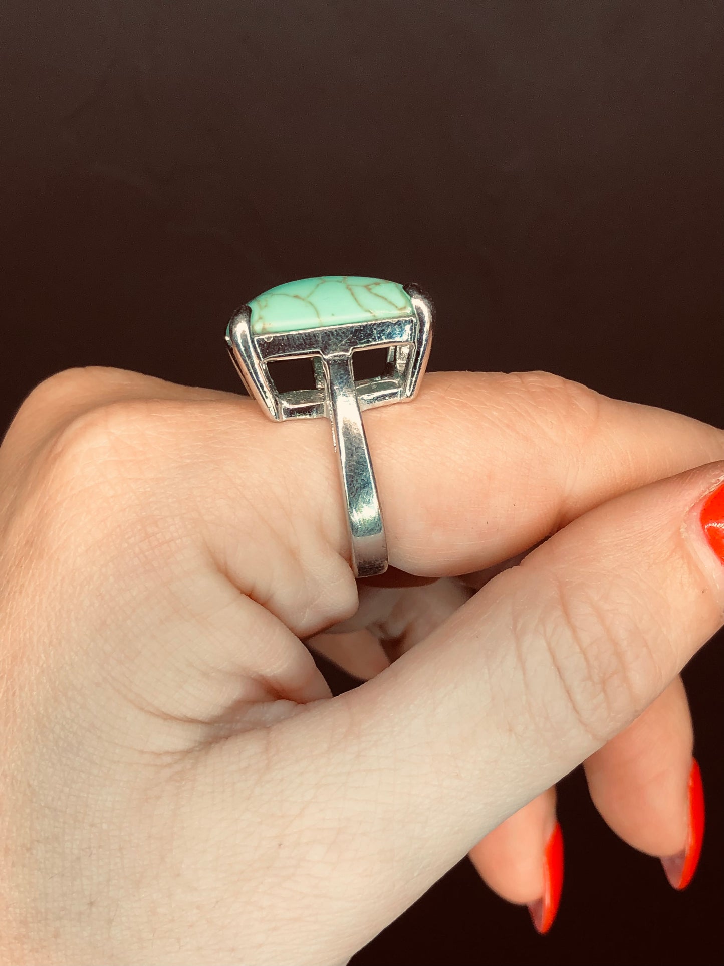 Silver Plated Turquoise Ring