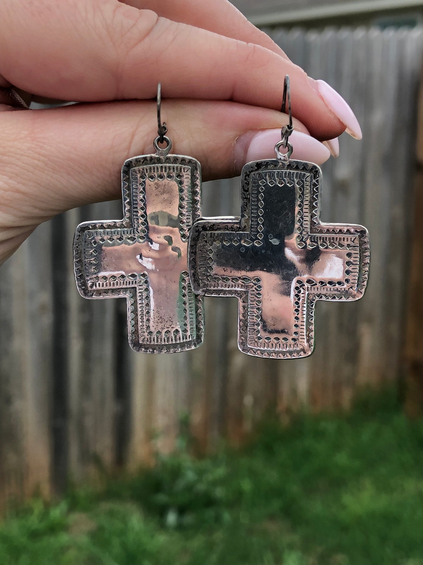 Sterling Silver Cross Earrings