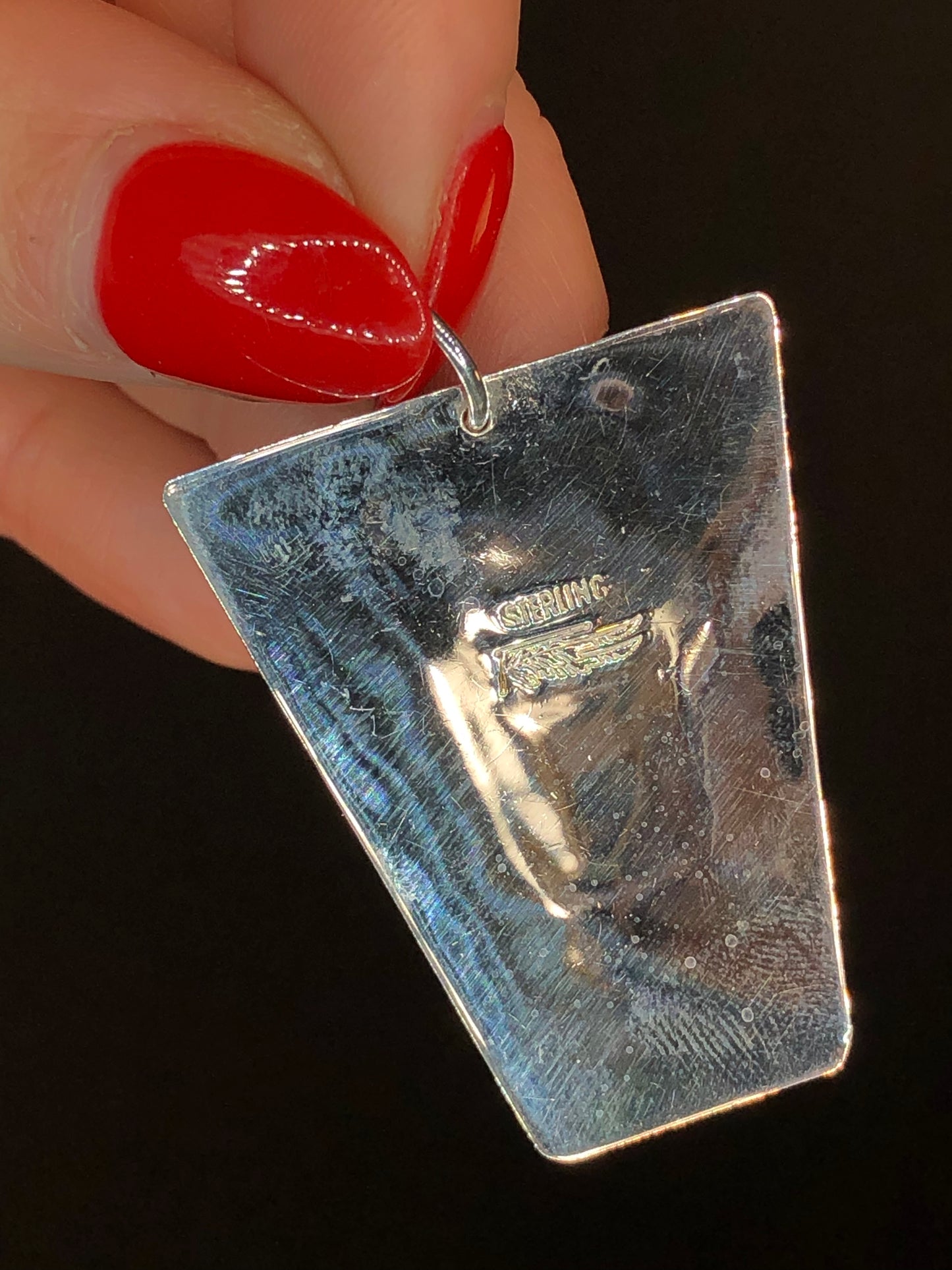 Sterling Turquoise + Lapis Pendant