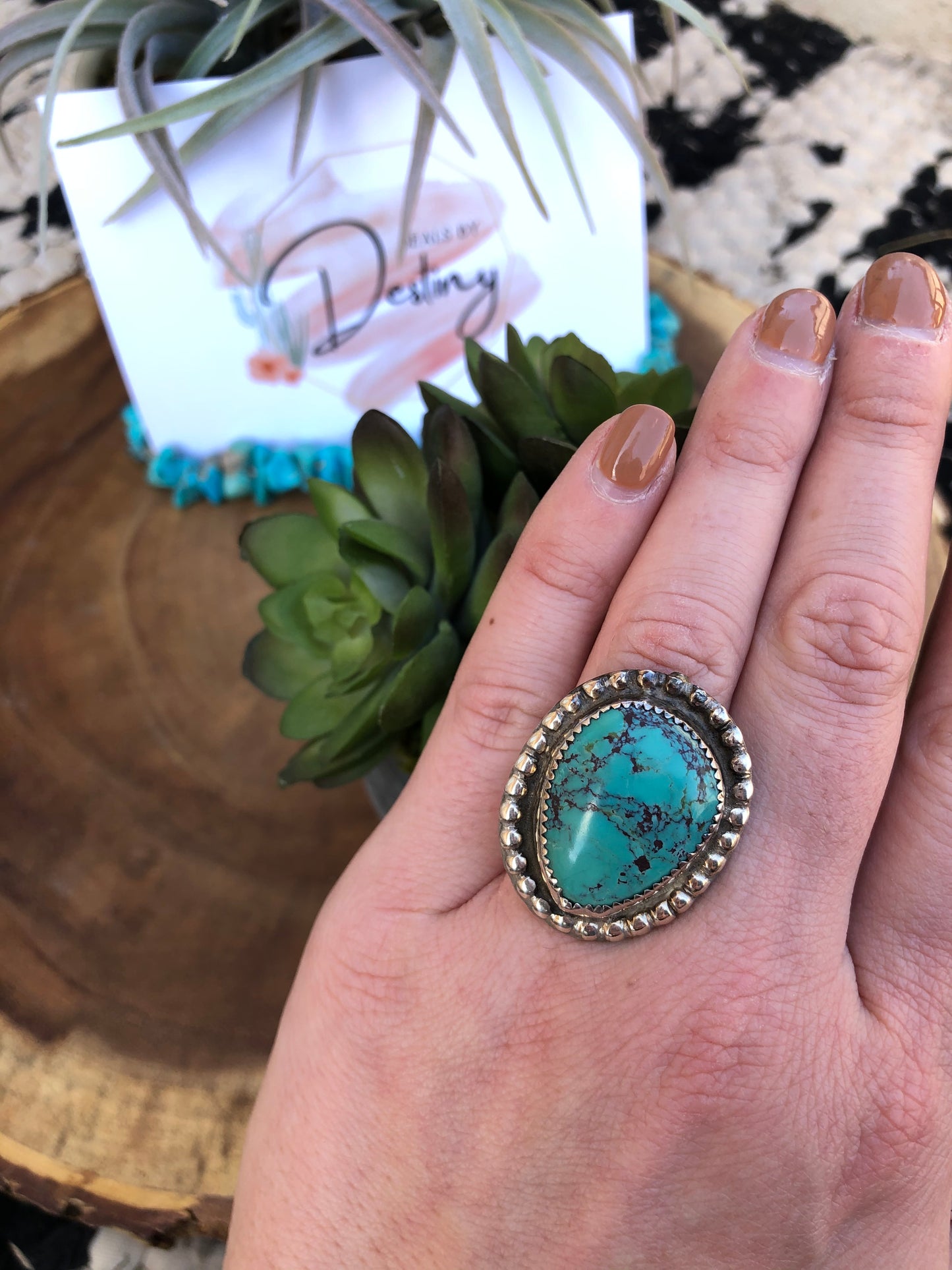 Vintage Sterling Silver Turquoise Ring