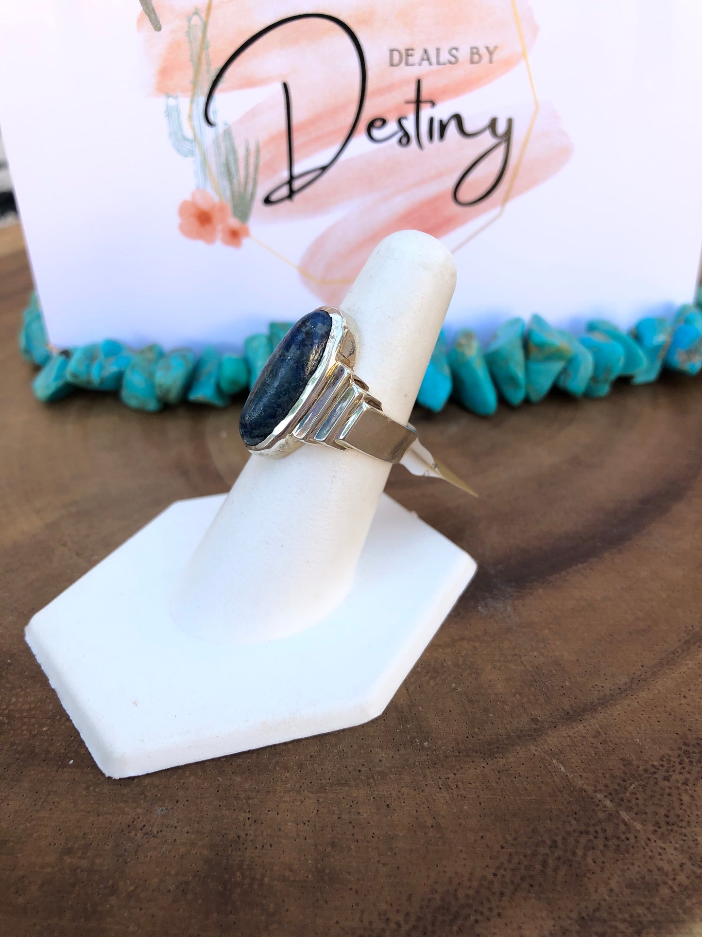 Sterling Silver Denim Blue Lapis Ring
