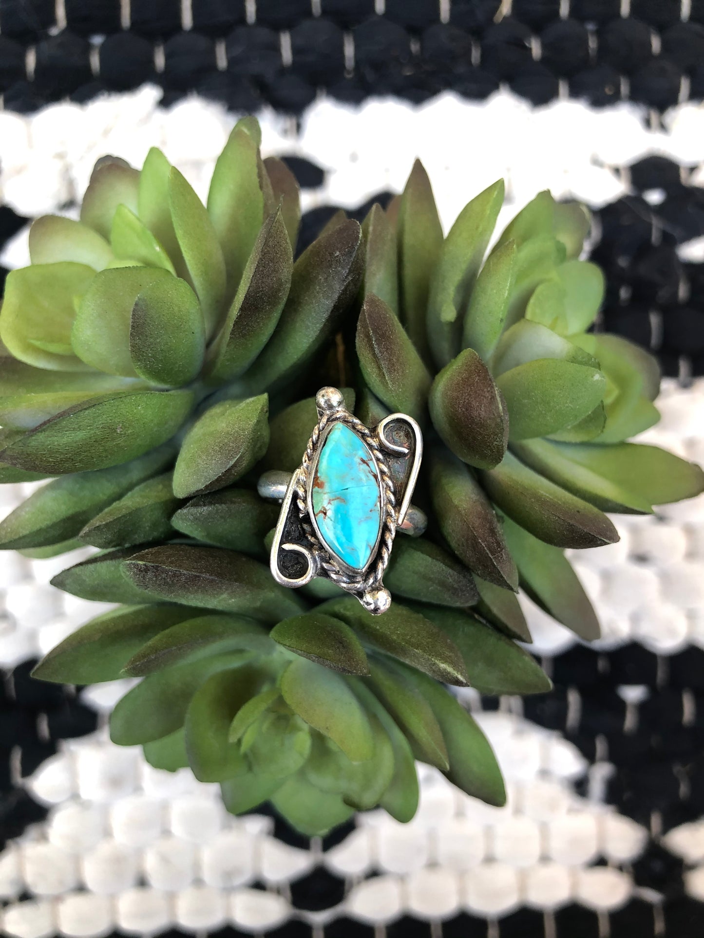 Vintage Sterling Silver Turquoise Ring