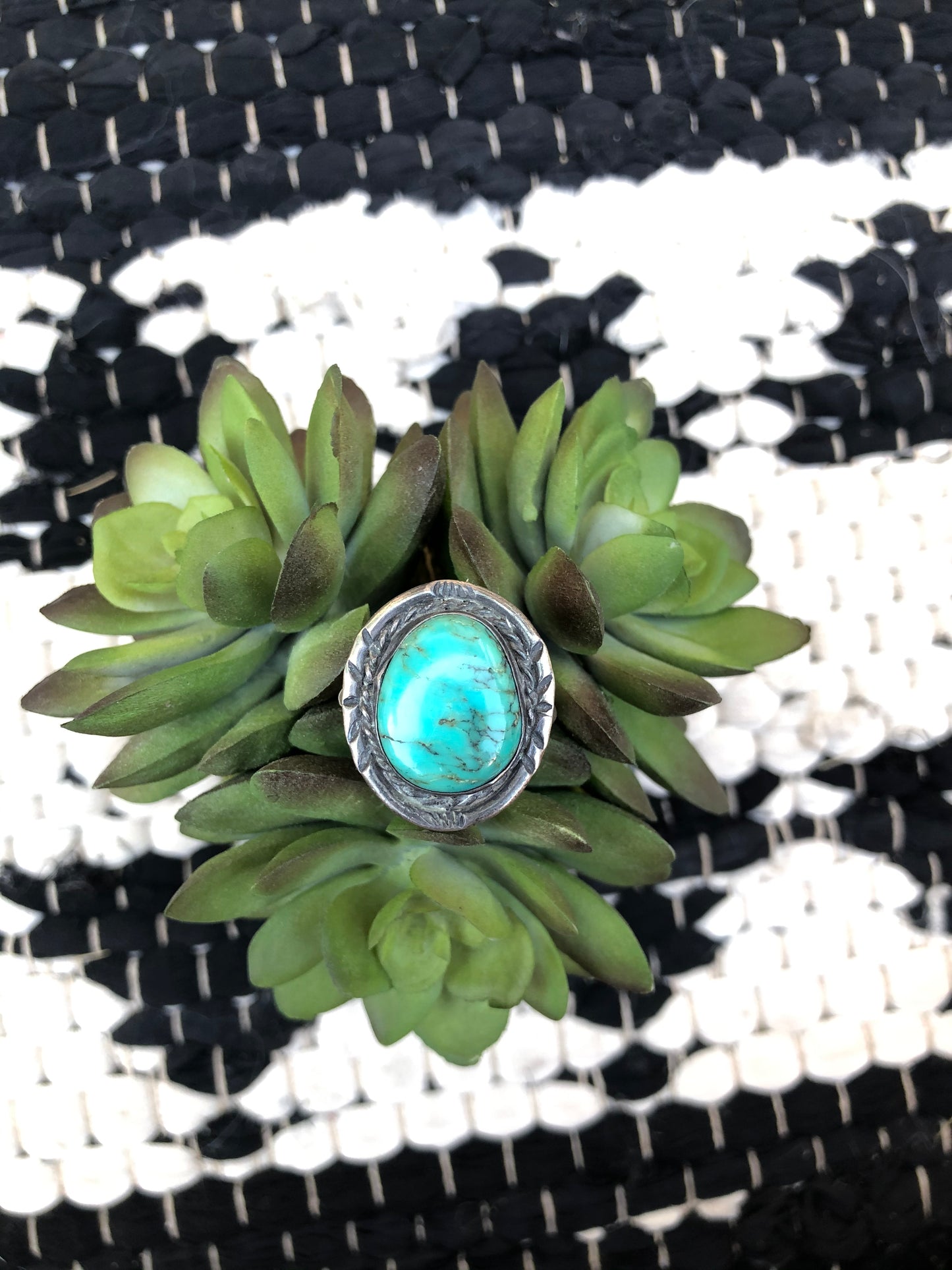 Vintage Sterling Silver Turquoise Ring