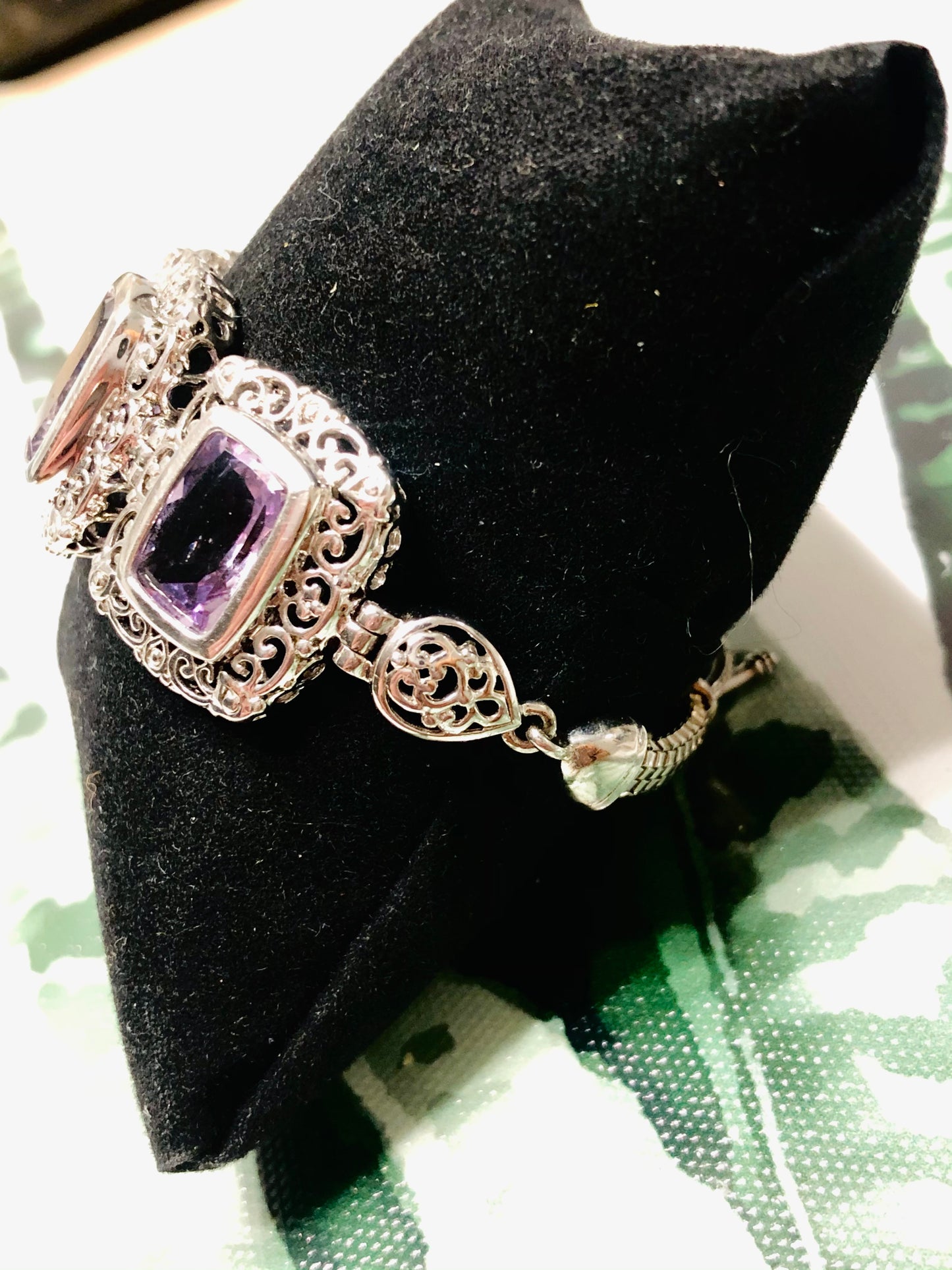 Sterling Silver Amethyst Bracelet