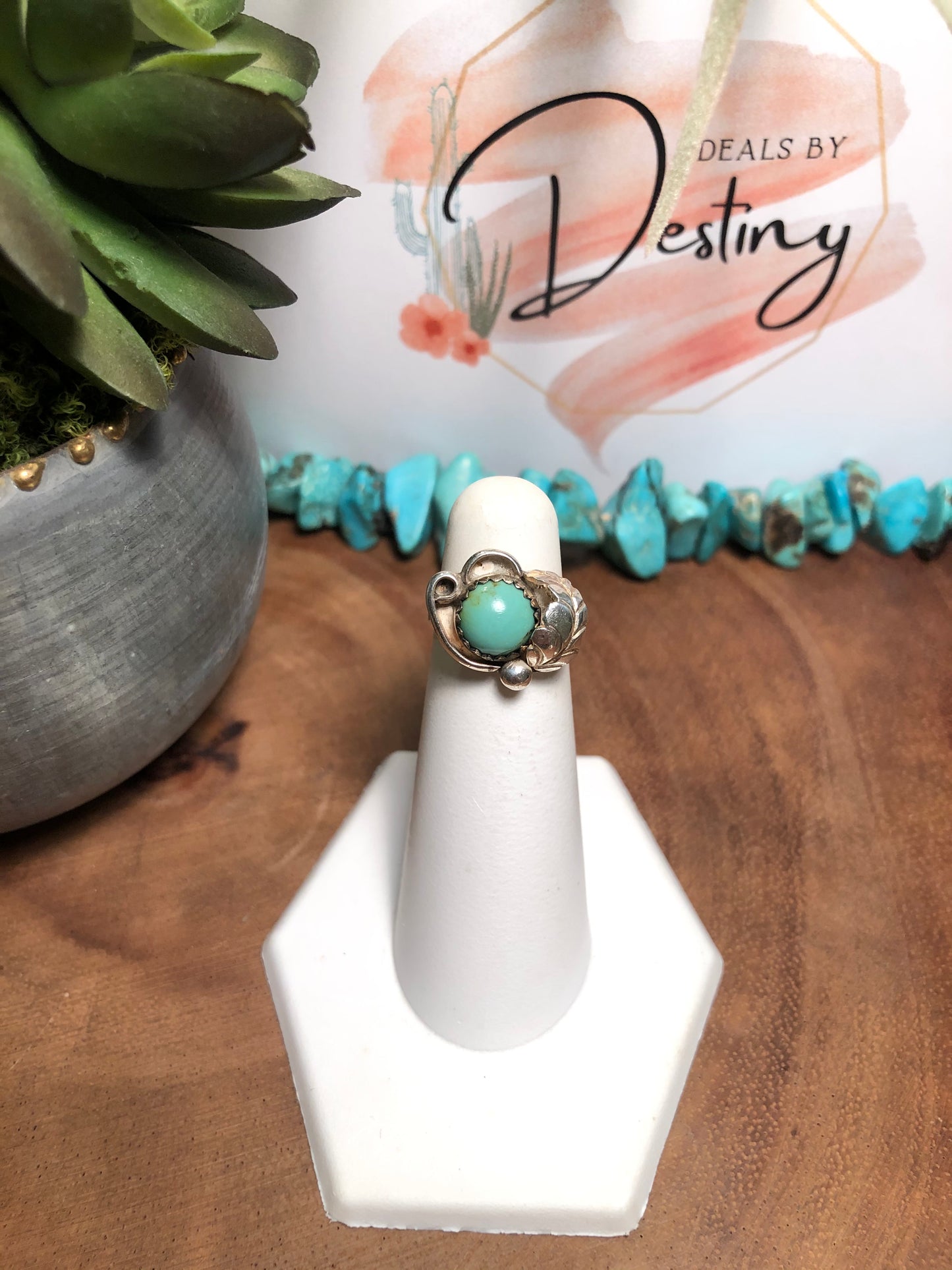 Vintage Sterling Silver Turquoise Ring