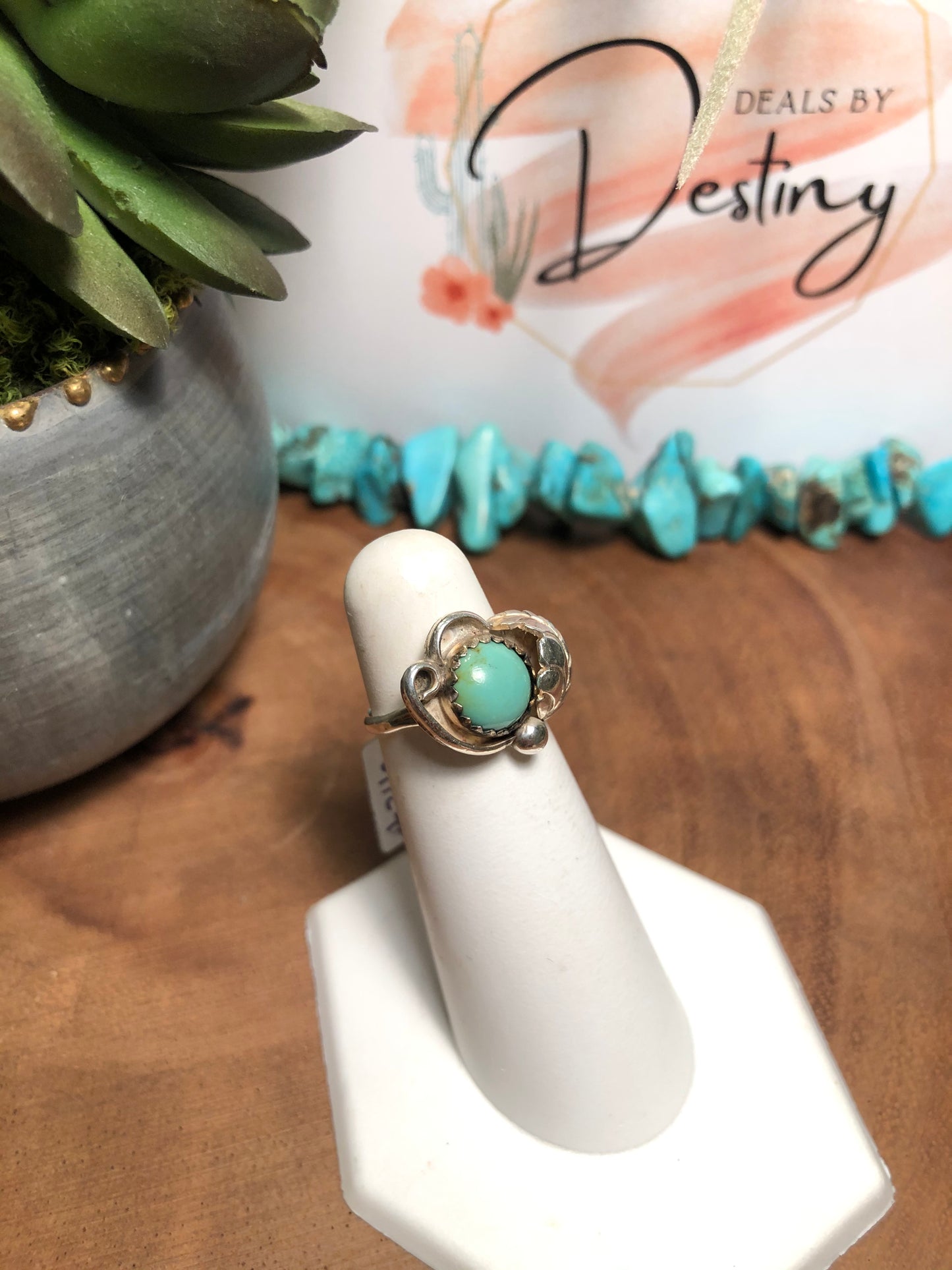 Vintage Sterling Silver Turquoise Ring