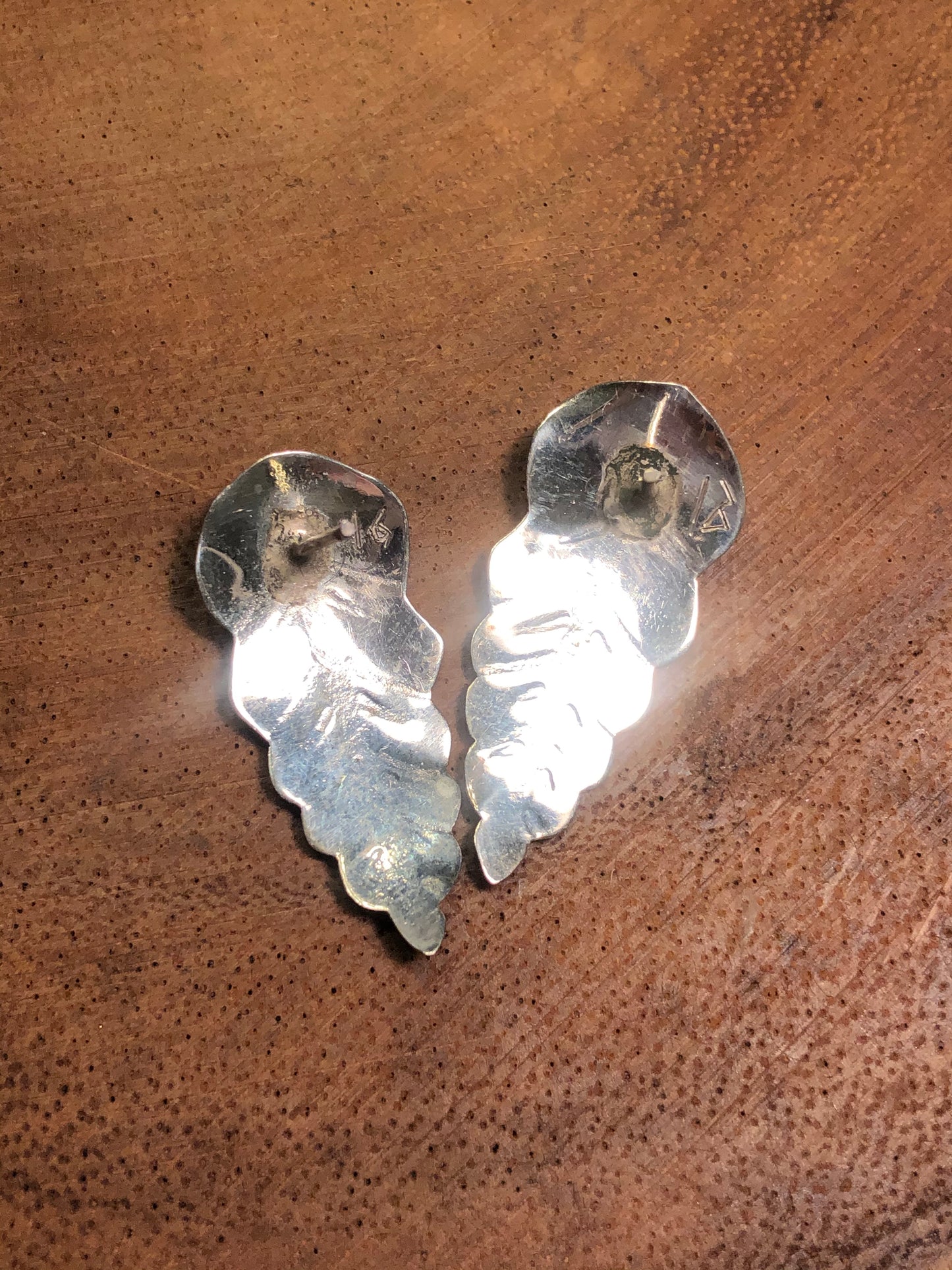 Sterling Silver and Turquoise Feather Earrings