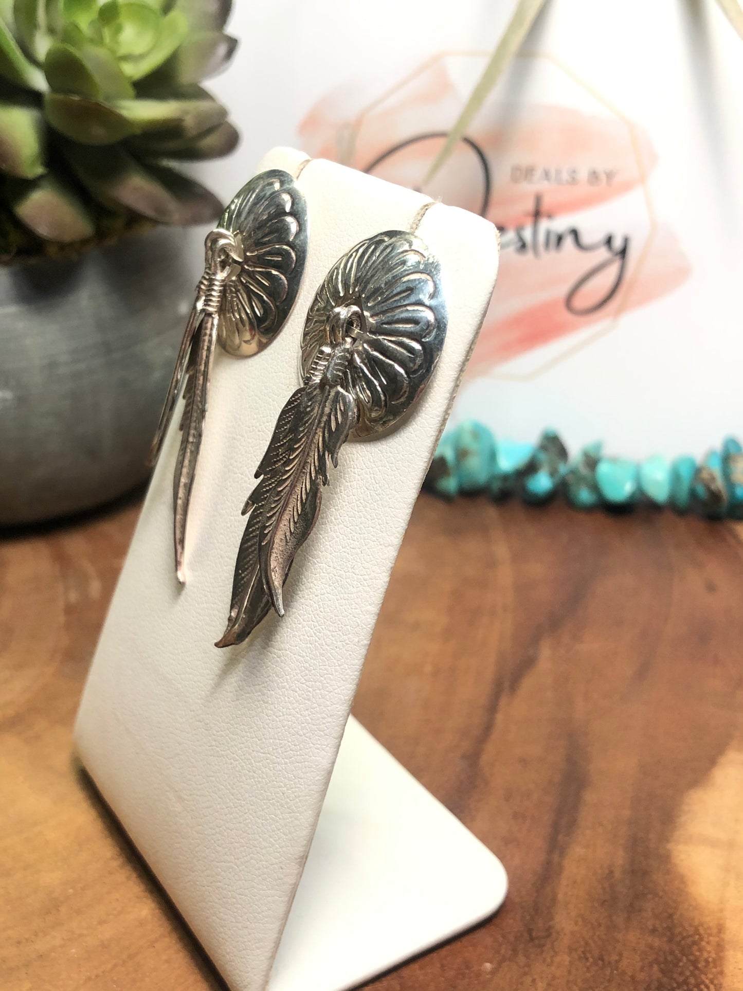 Sterling Silver Feather Earrings