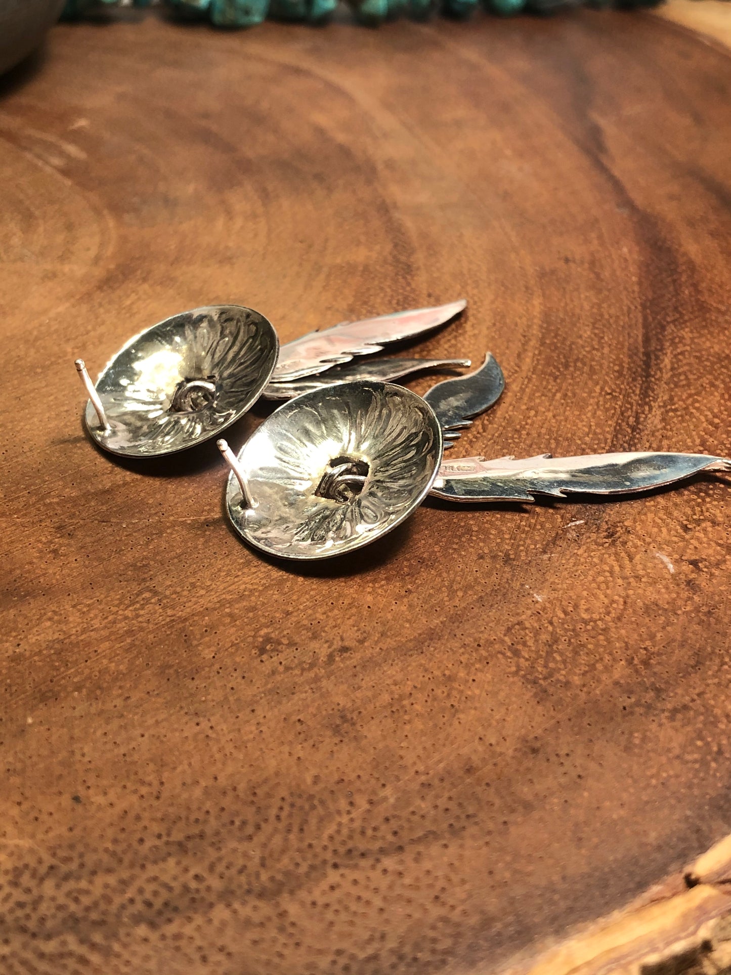 Sterling Silver Feather Earrings