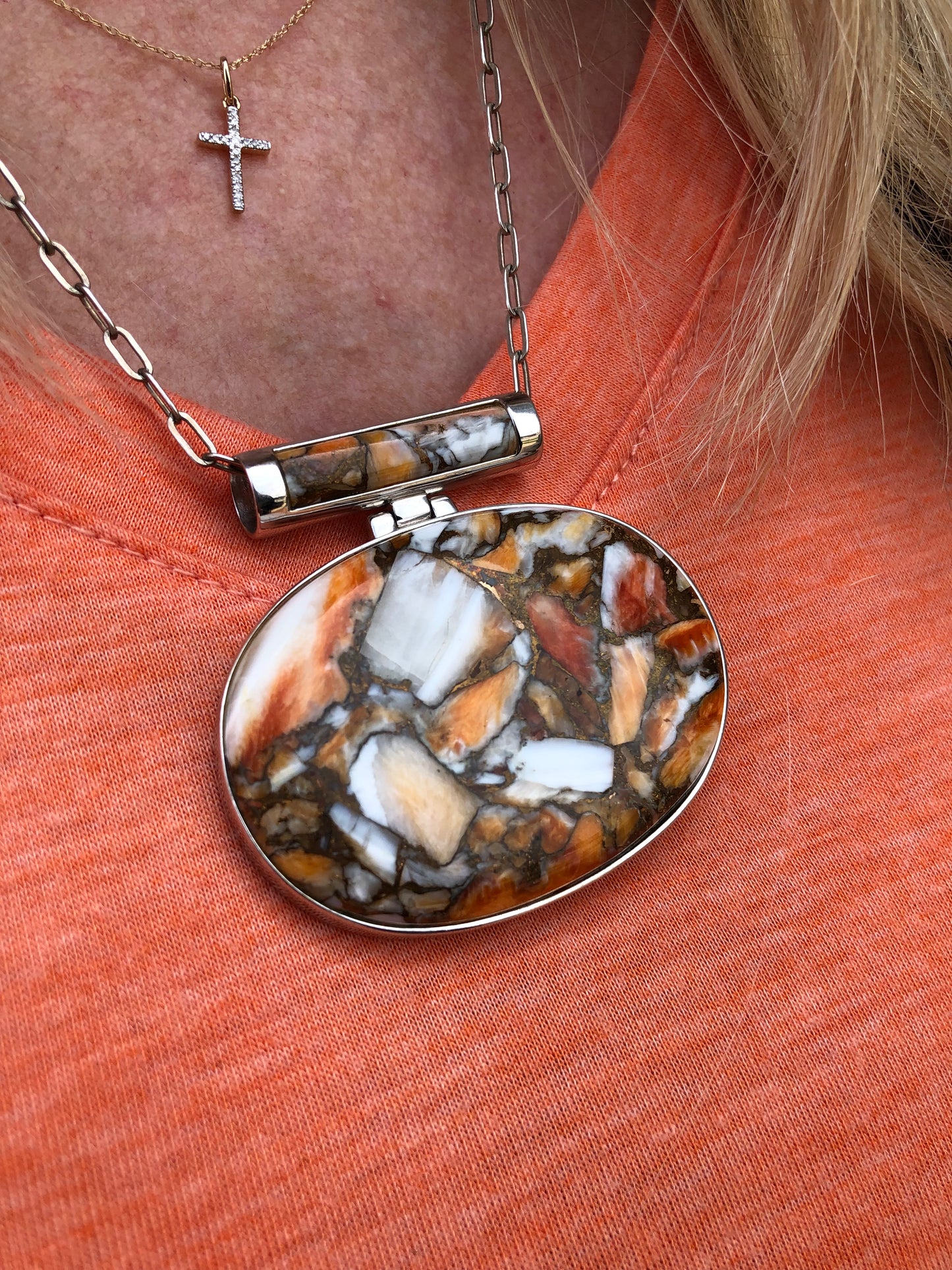 Spiny Oyster Turquoise Pendant