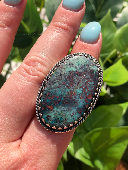 New Large Oval Azurite Ring