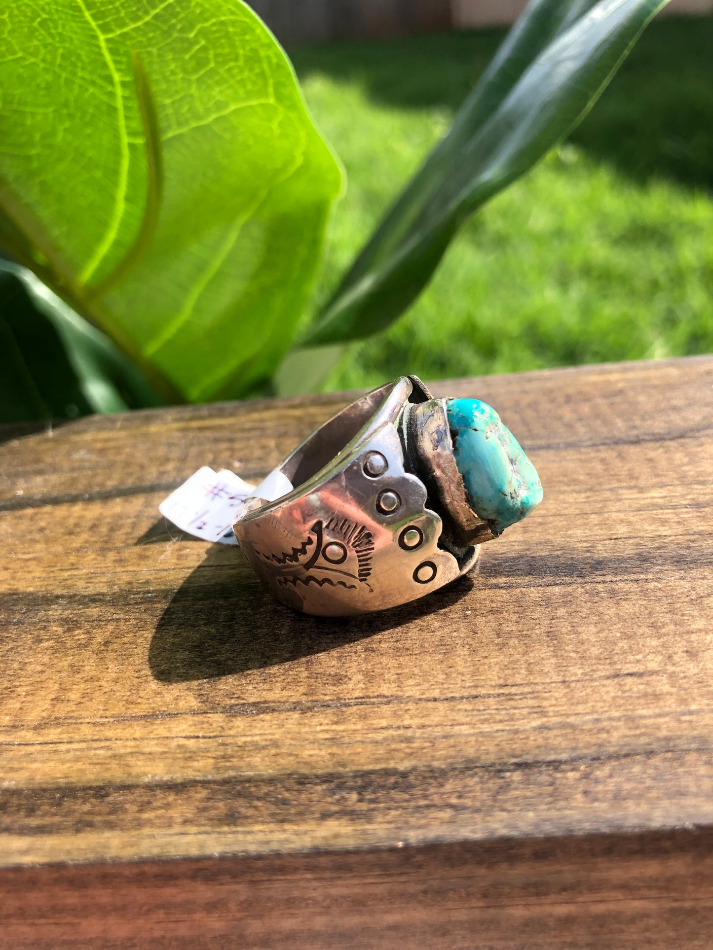 Sterling Turquoise Mens Ring