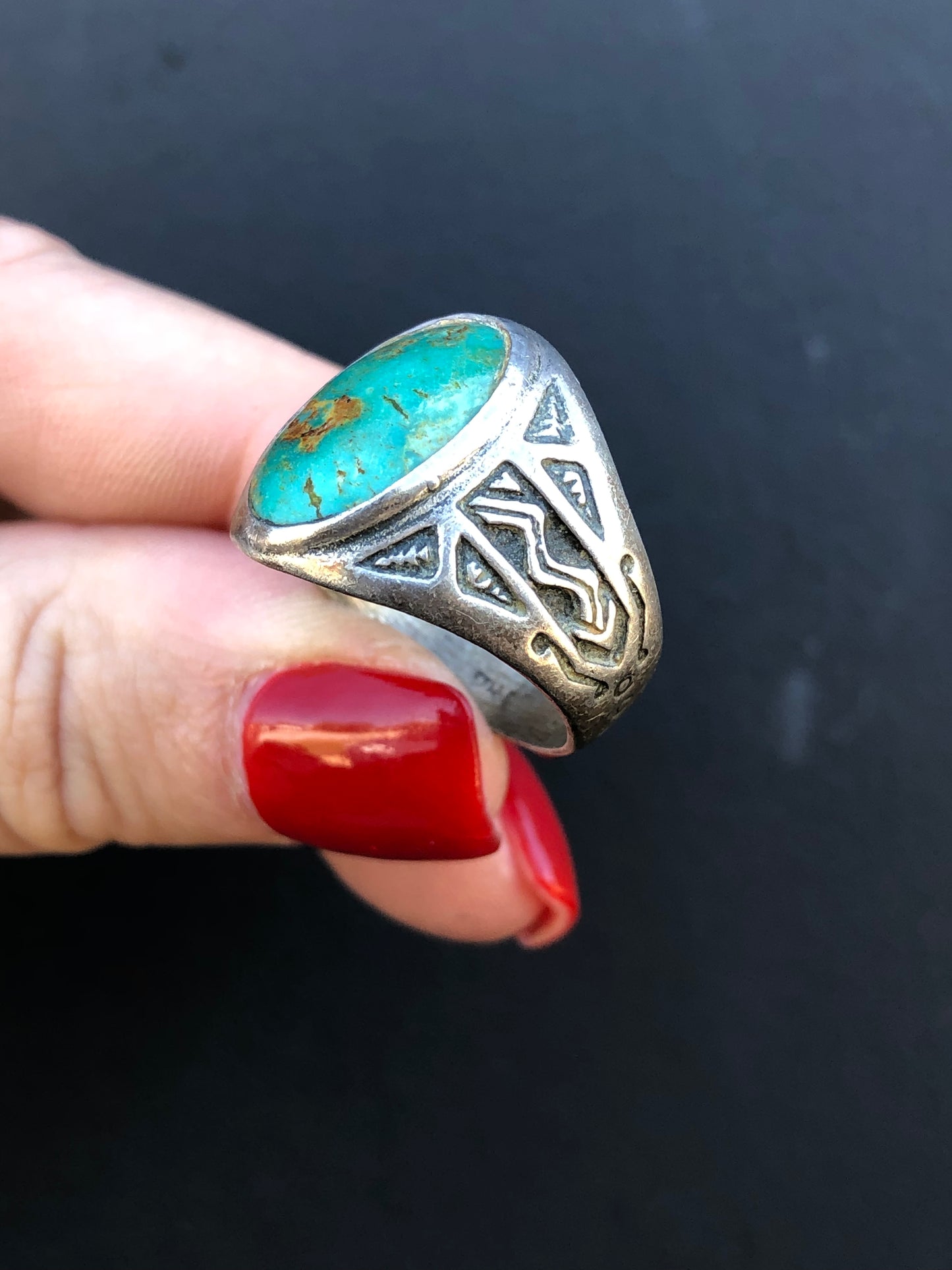 Sterling Turquoise Handmade Ring