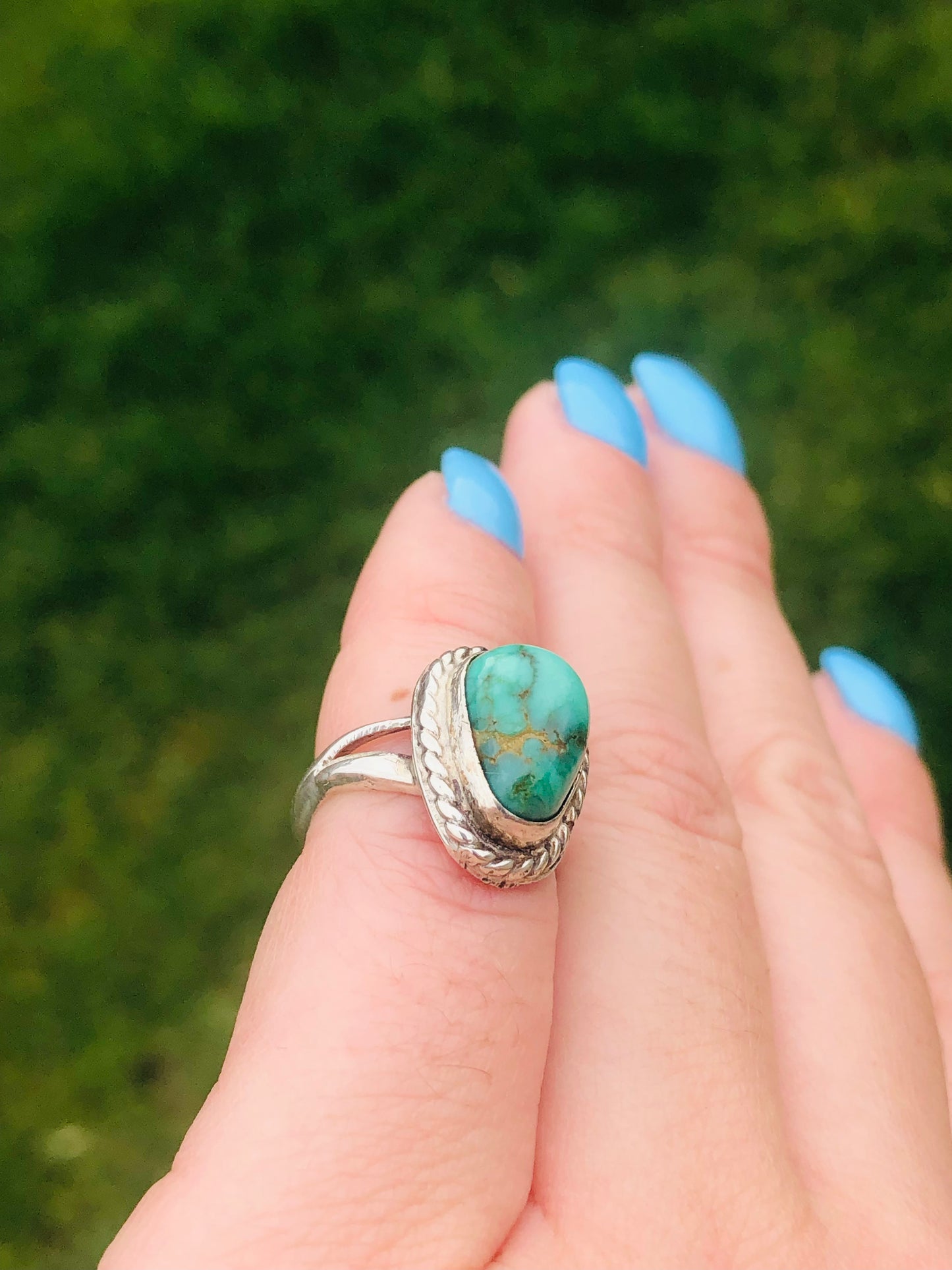 Vintage Sterling Silver Turquoise Ring