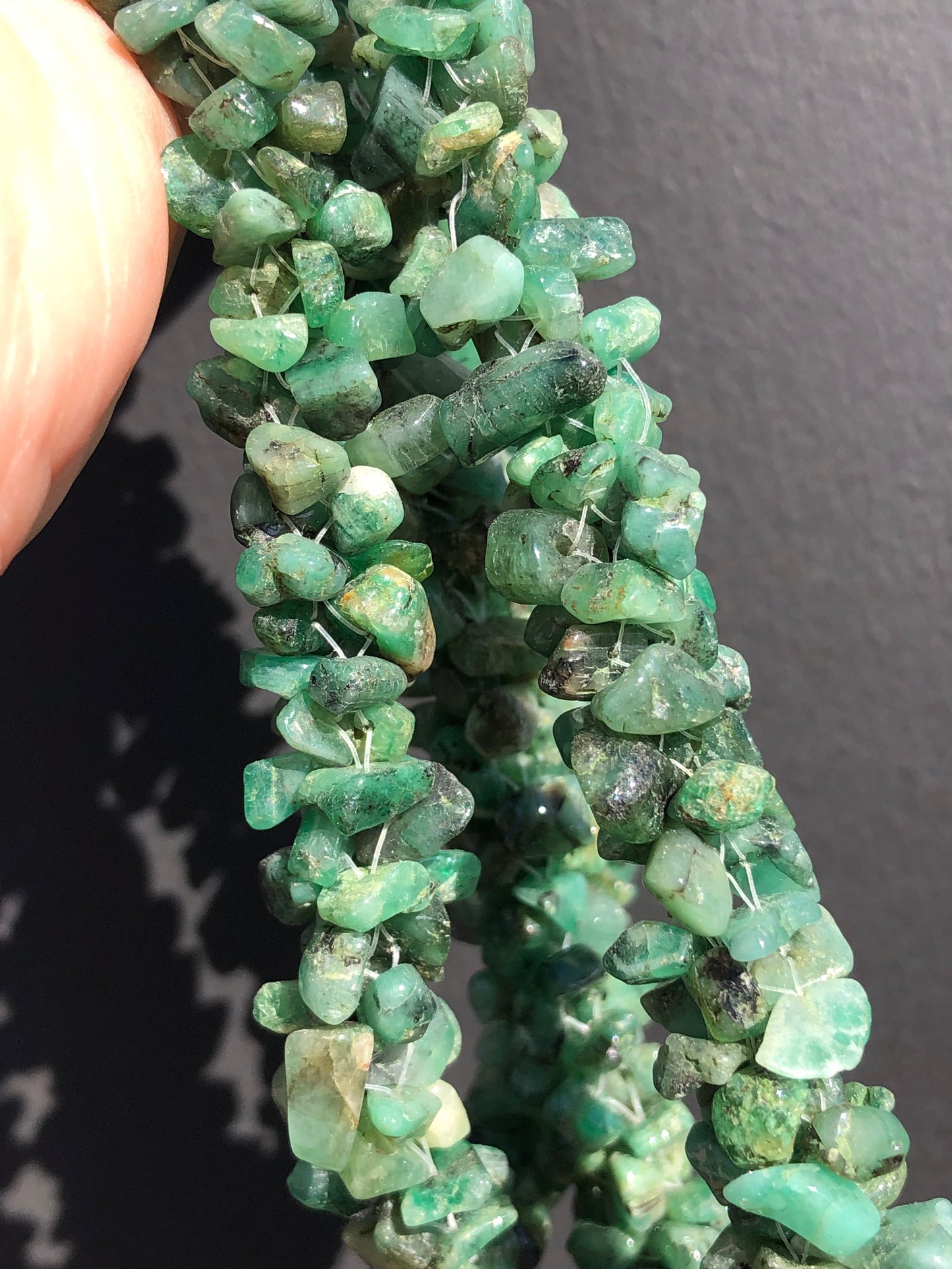 Vintage Emerald Eternity Necklace