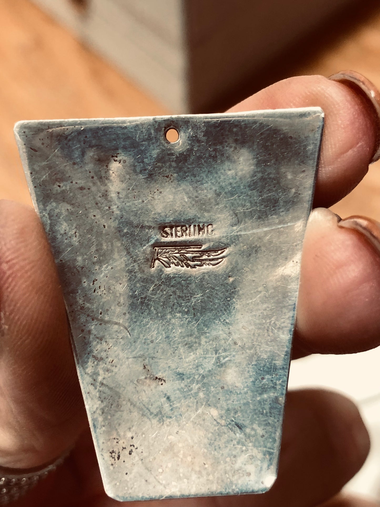 Sterling Turquoise + Lapis Pendant