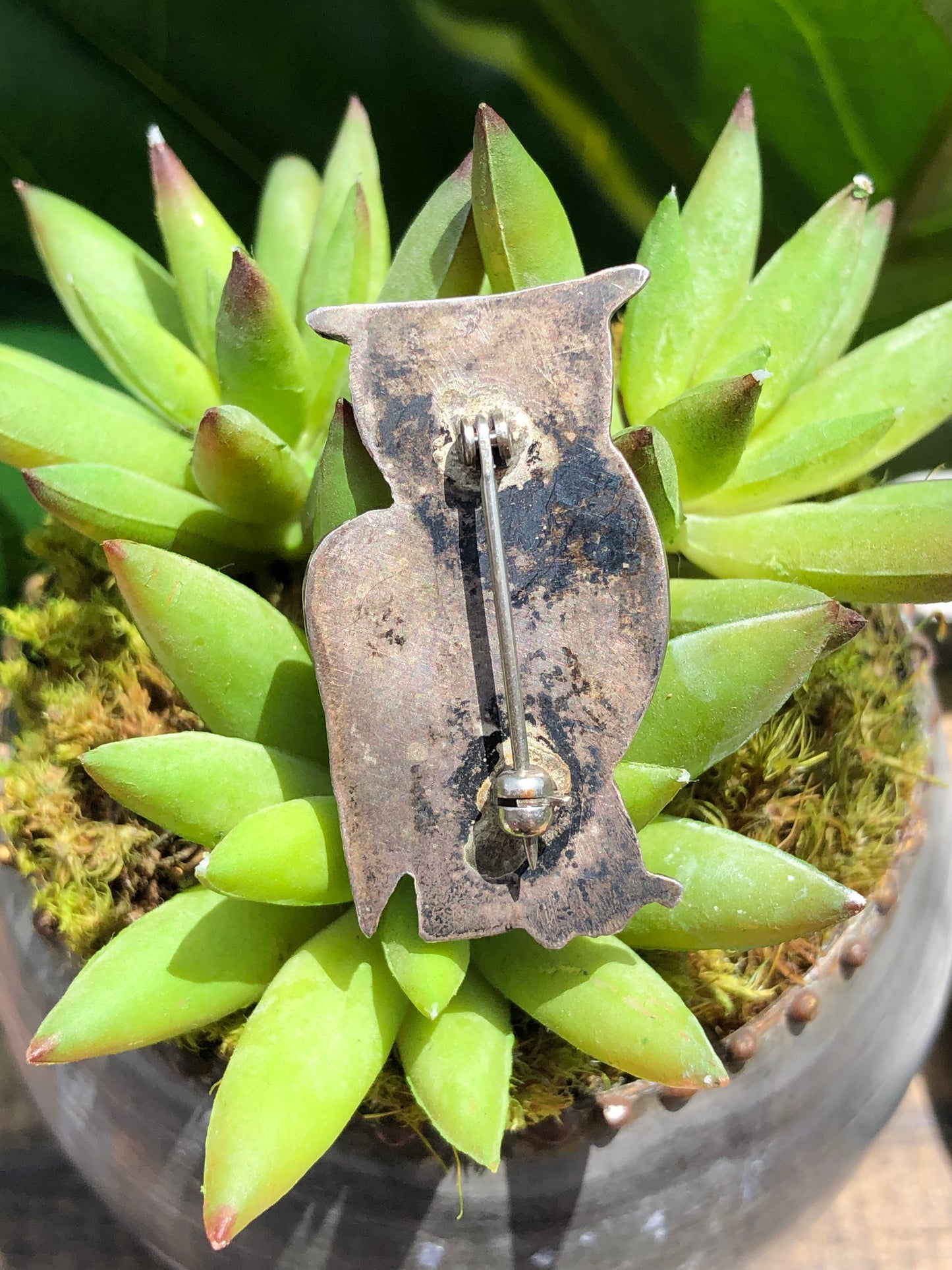 Sterling Vintage Owl Pin
