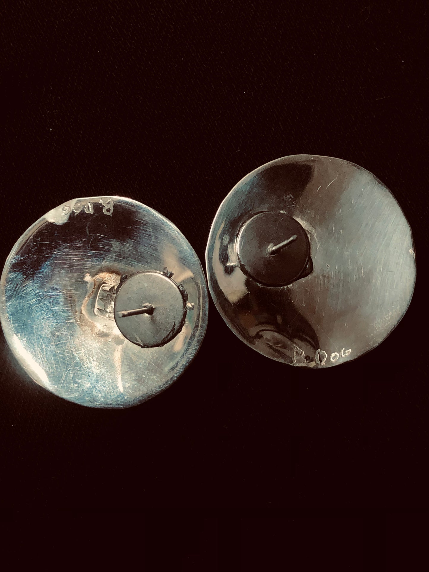 Sterling Silver Concho Earrings