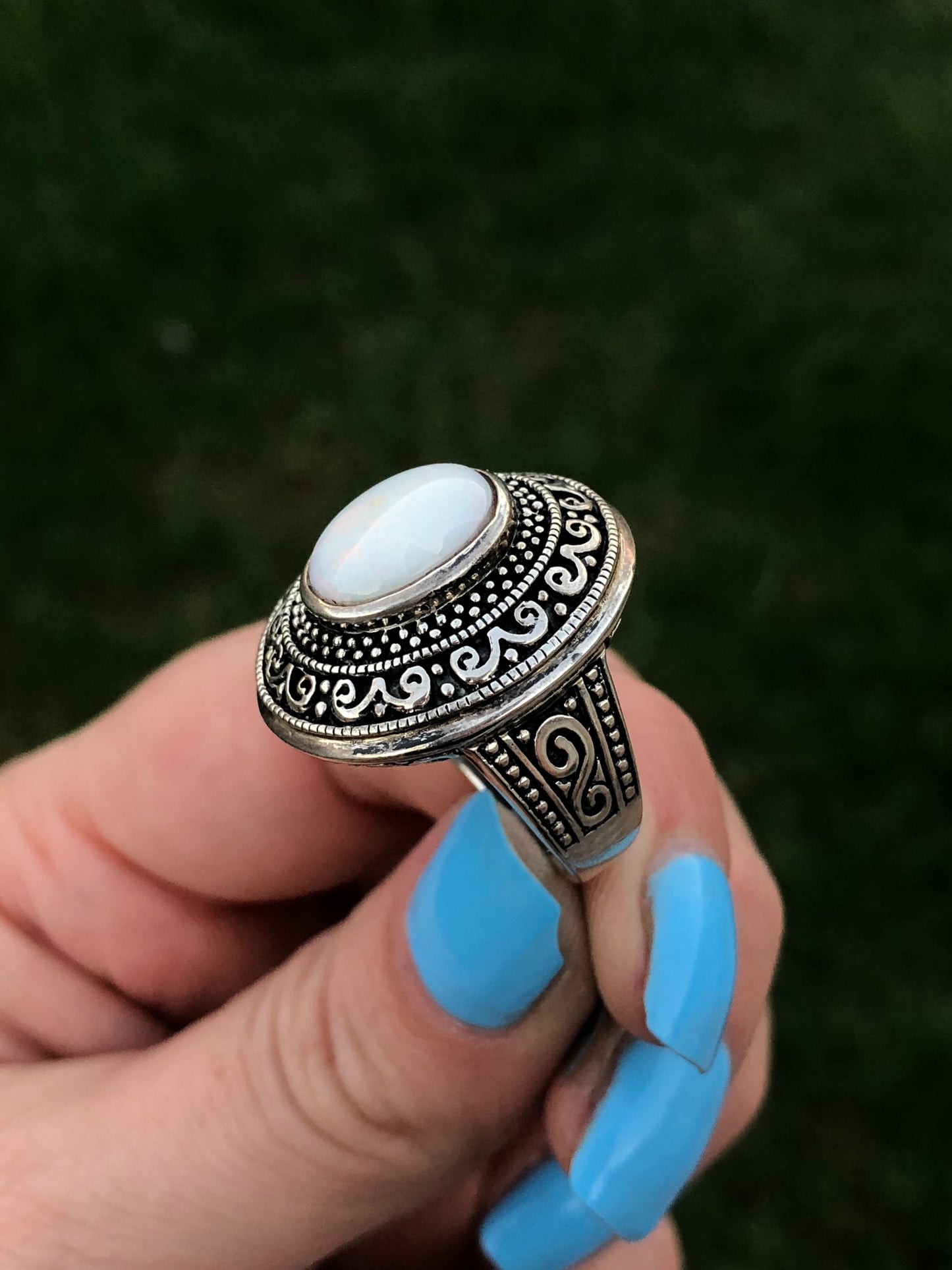 Sterling Opal Ring