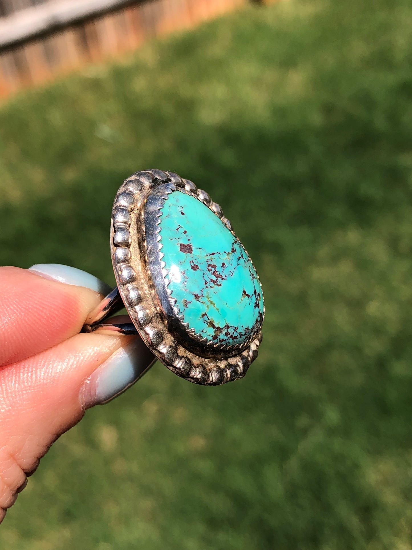 Vintage Sterling Silver Turquoise Ring