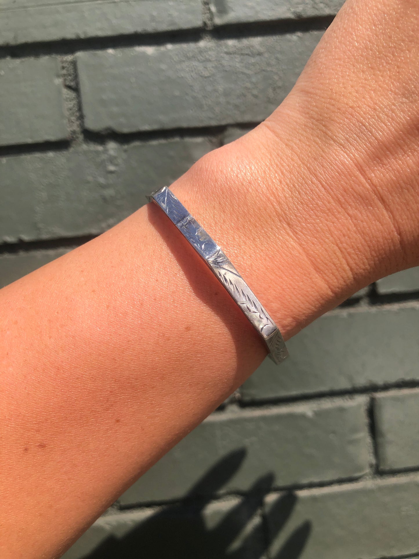 Sterling Octagonal Sterling Bangle Bracelet