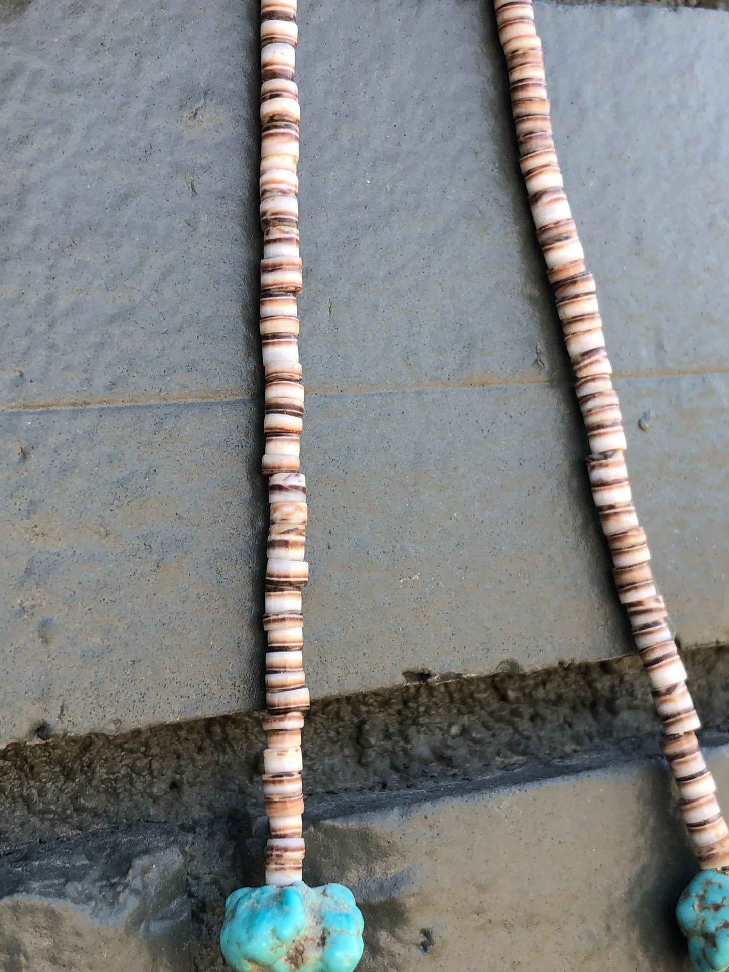 Sterling Turquoise+Heishi Necklace