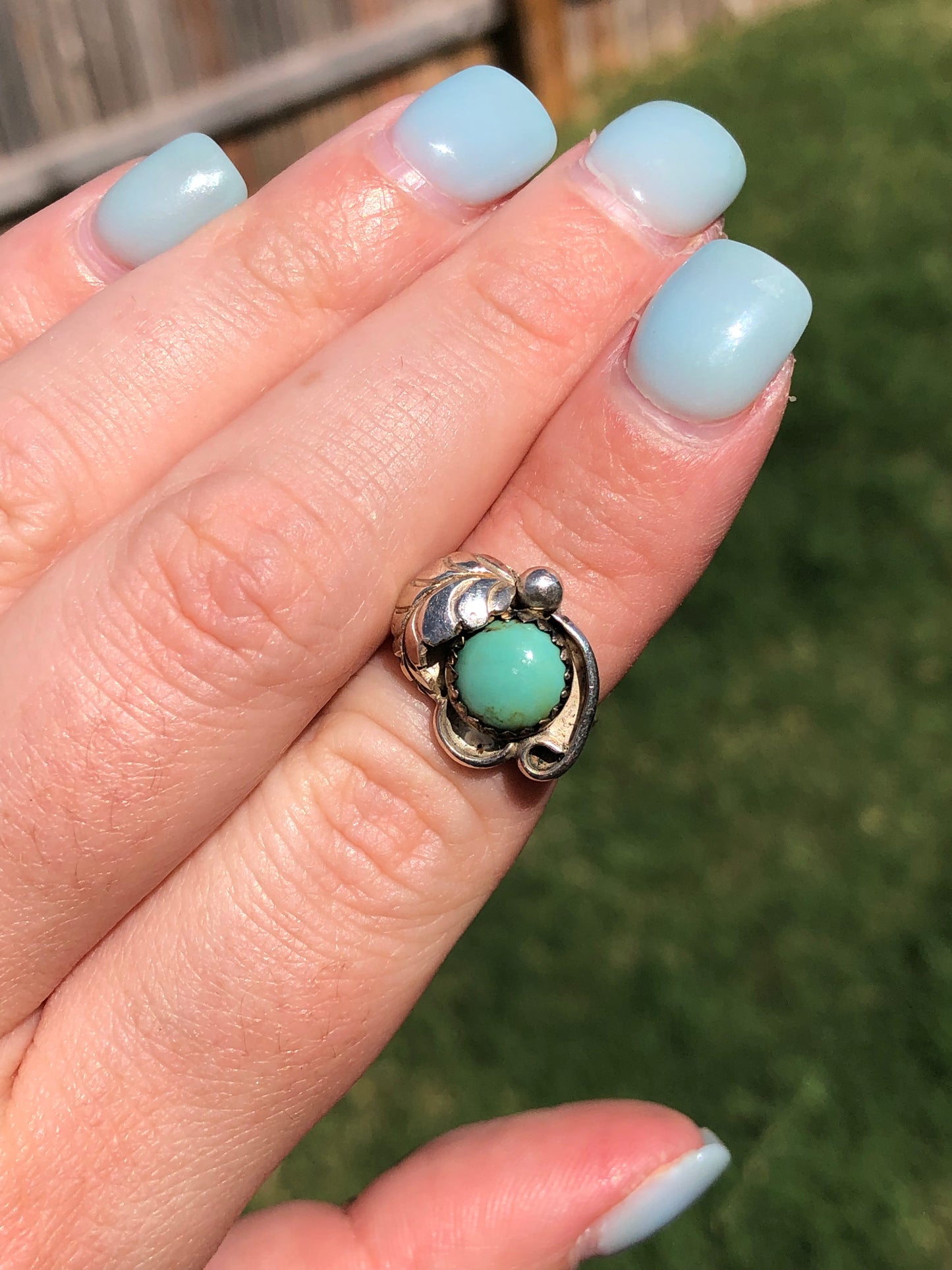 Vintage Sterling Silver Turquoise Ring