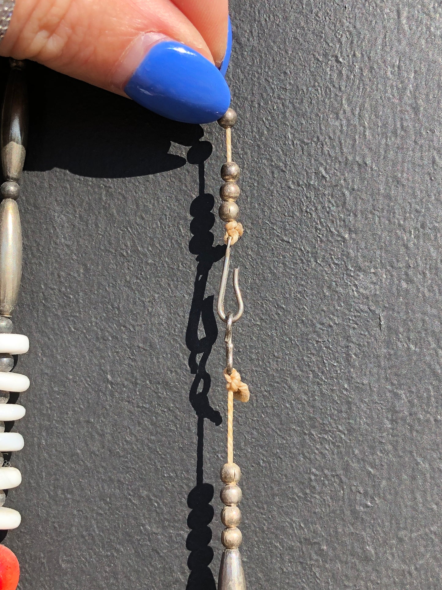 Old Pawn Sterling Coral Necklace