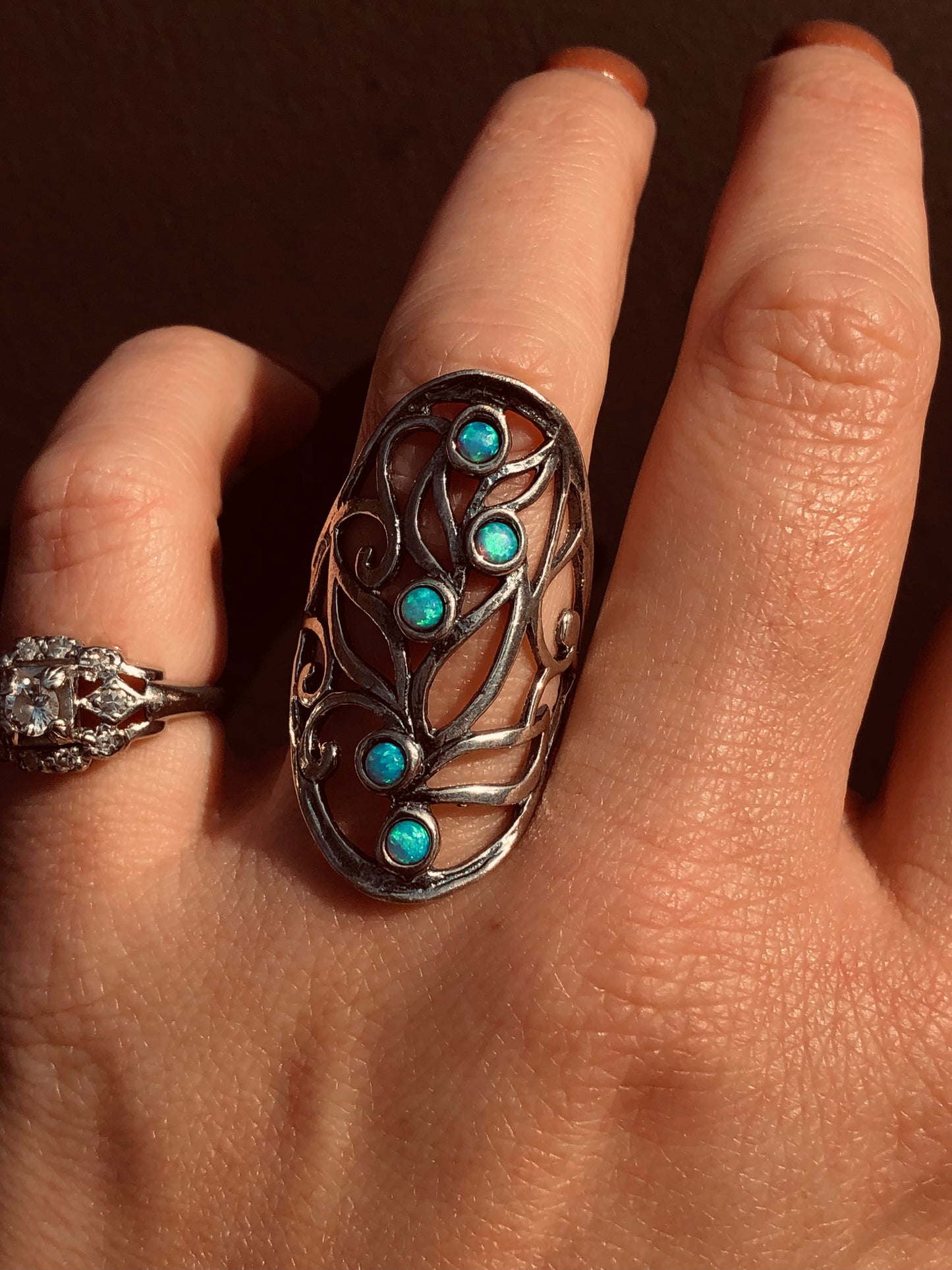 Sterling Opal Ring