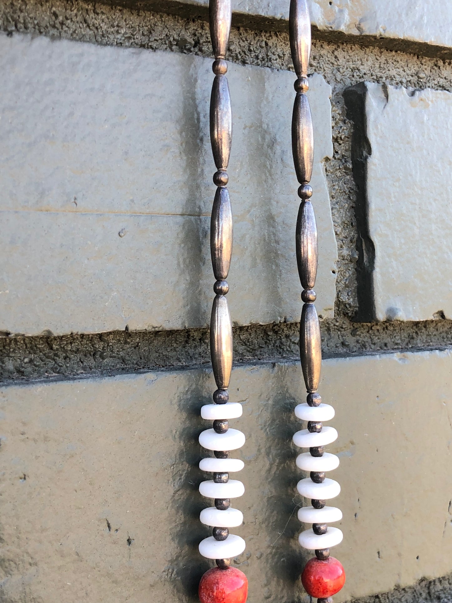 Old Pawn Sterling Coral Necklace