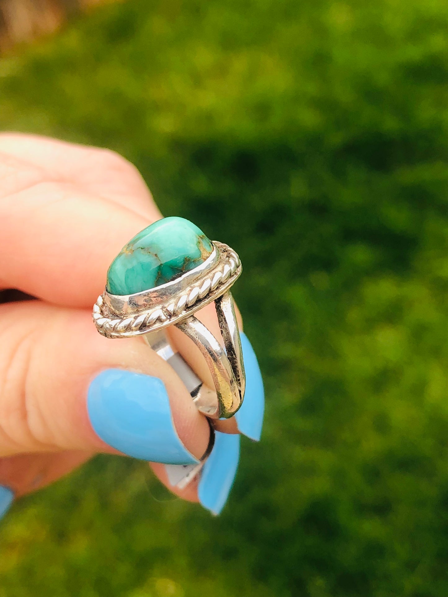 Vintage Sterling Silver Turquoise Ring
