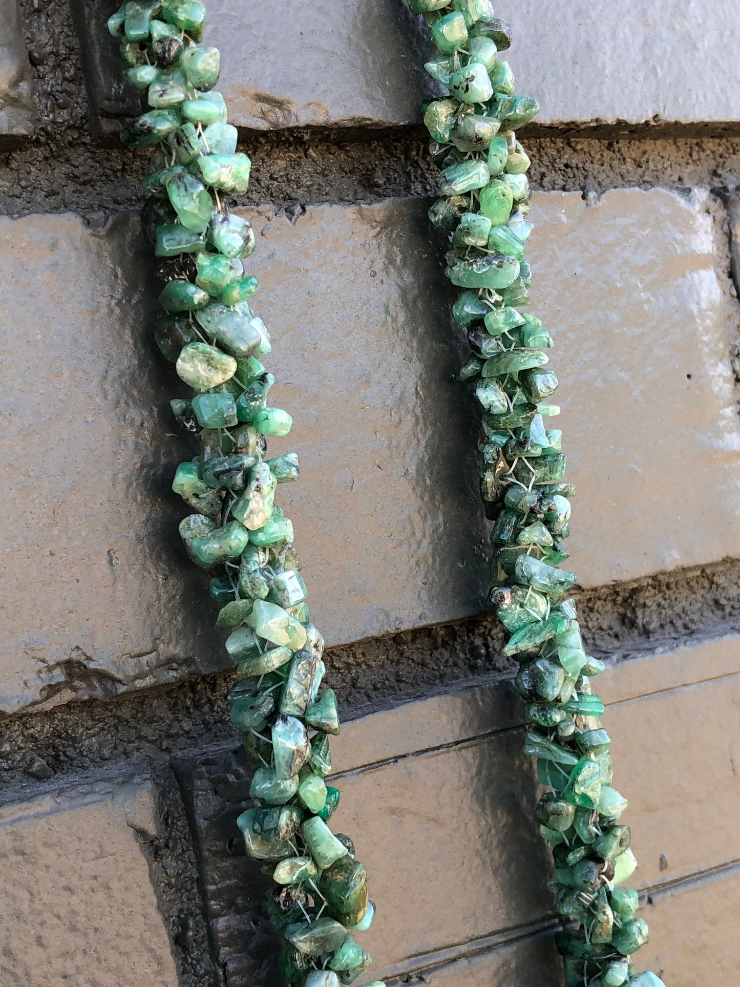 Vintage Emerald Eternity Necklace