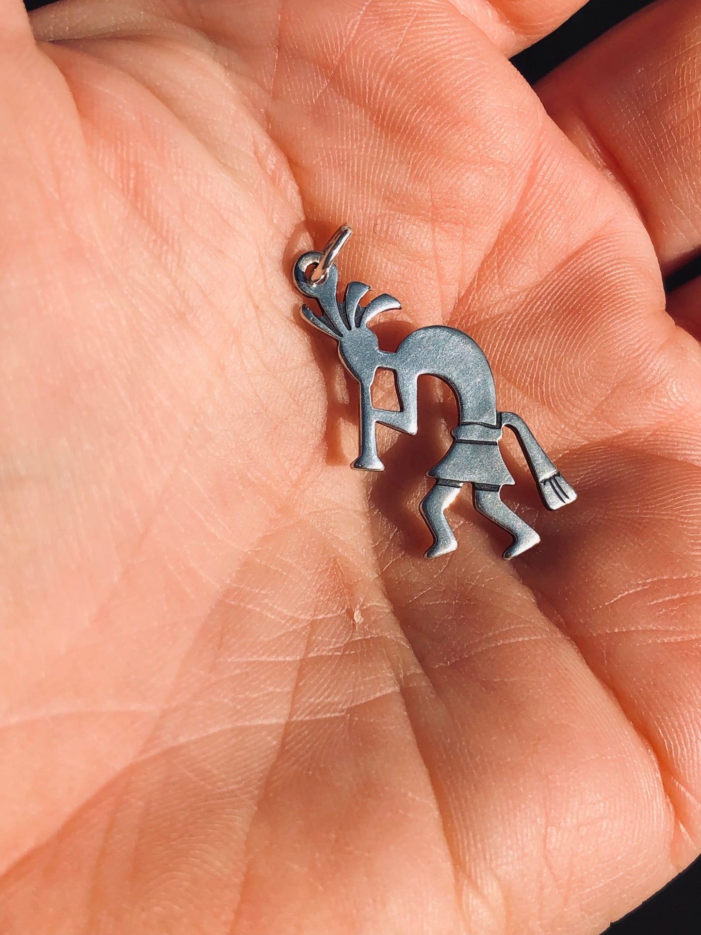 Sterling Kokopelli Charm Pendant