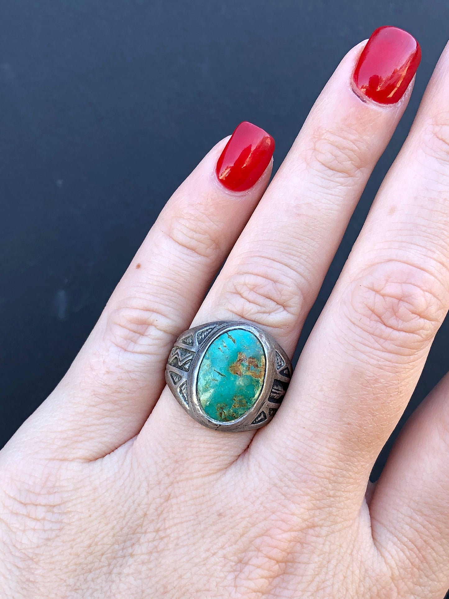 Sterling Turquoise Handmade Ring