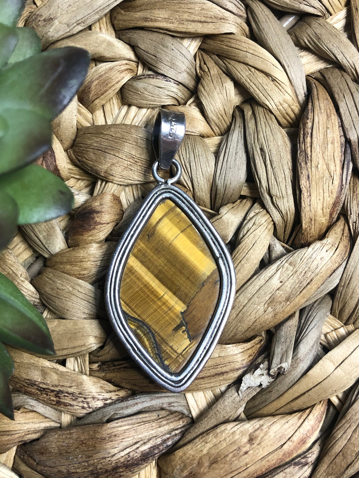 Sterling Silver Tigers Eye Pendant