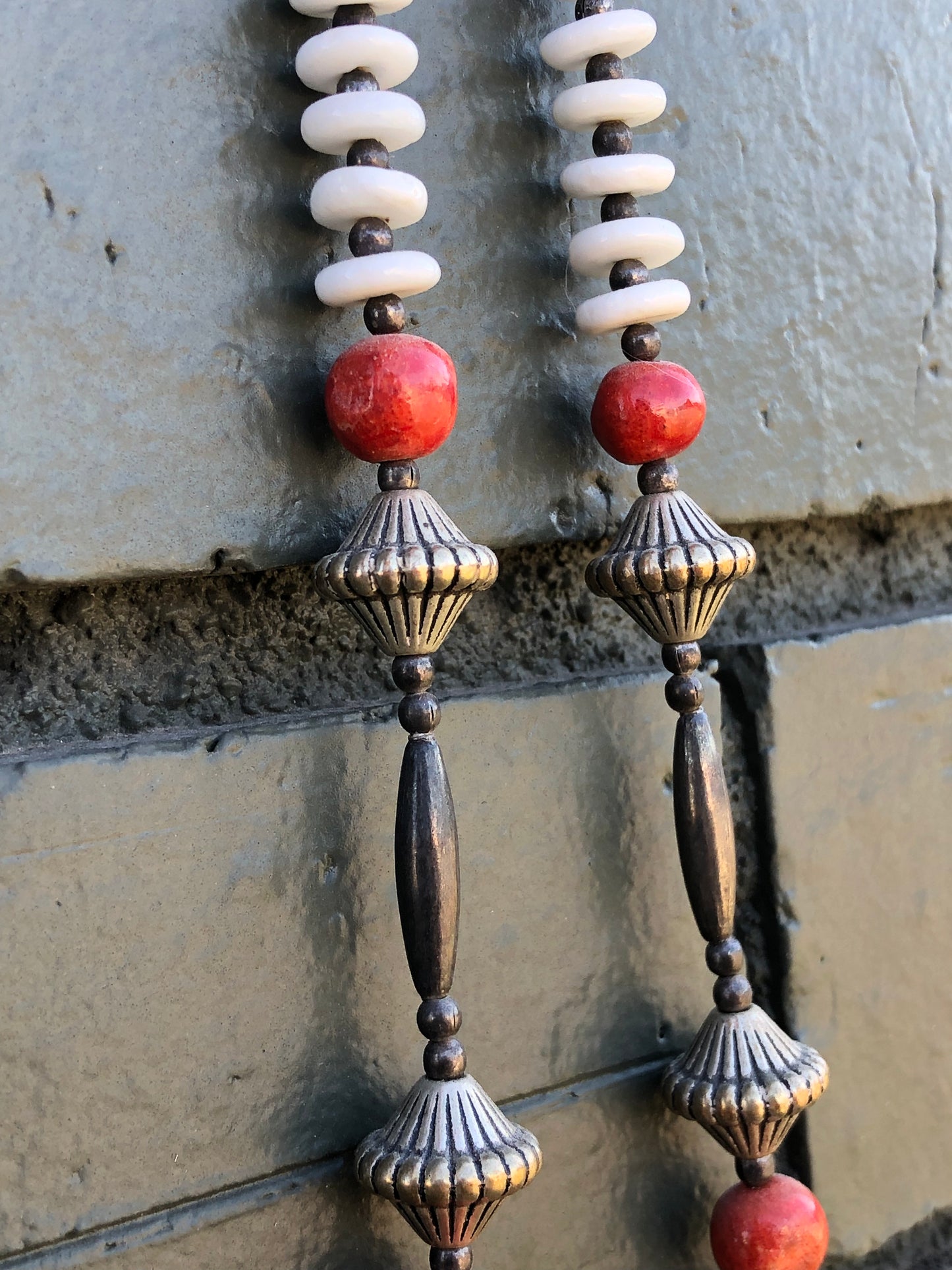 Old Pawn Sterling Coral Necklace