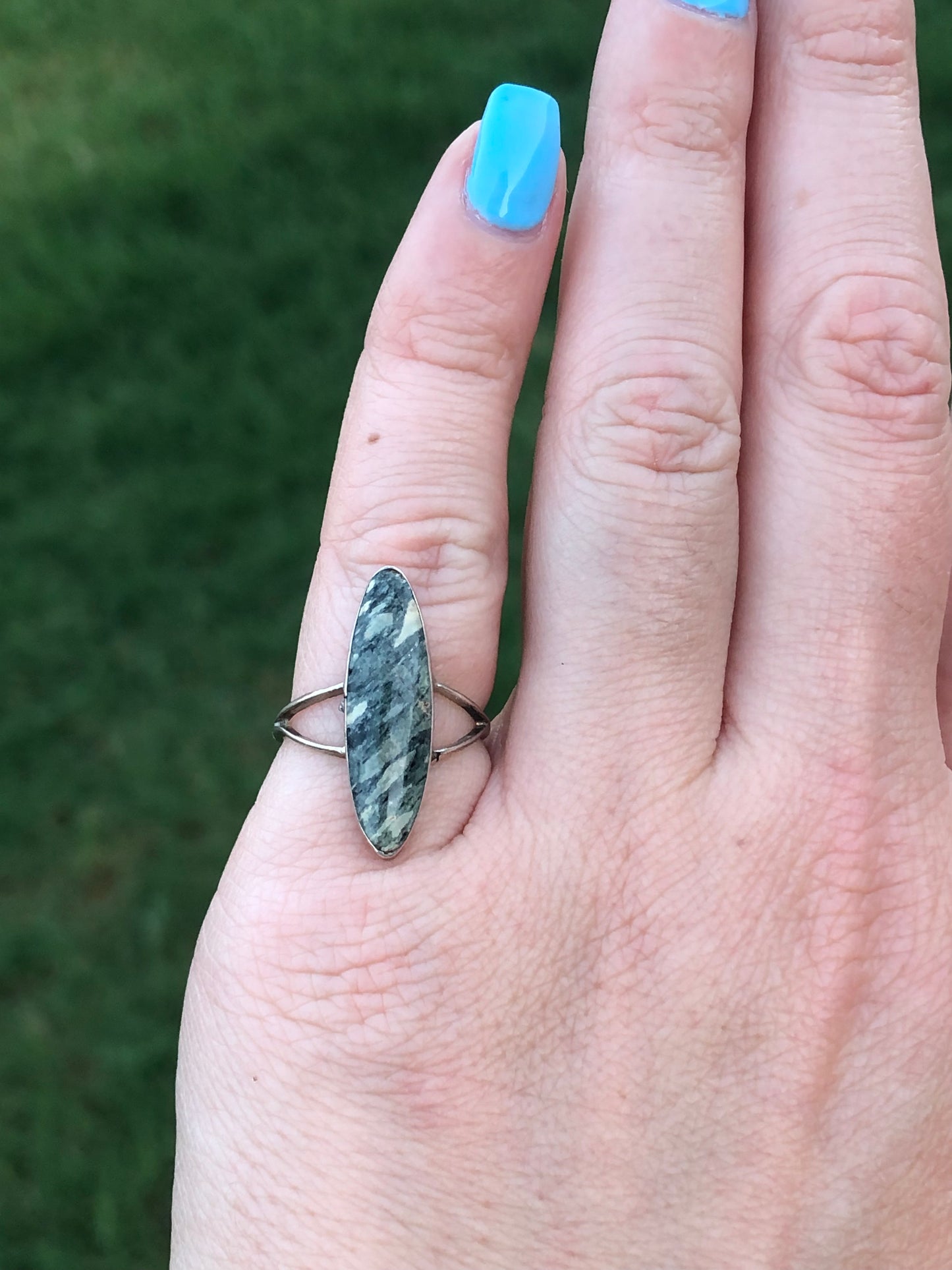 Sterling Agate Ring
