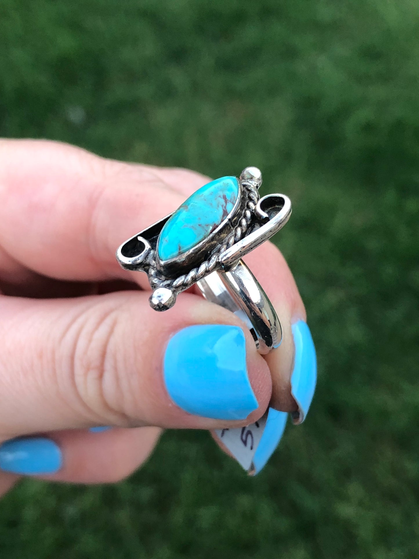 Vintage Sterling Silver Turquoise Ring