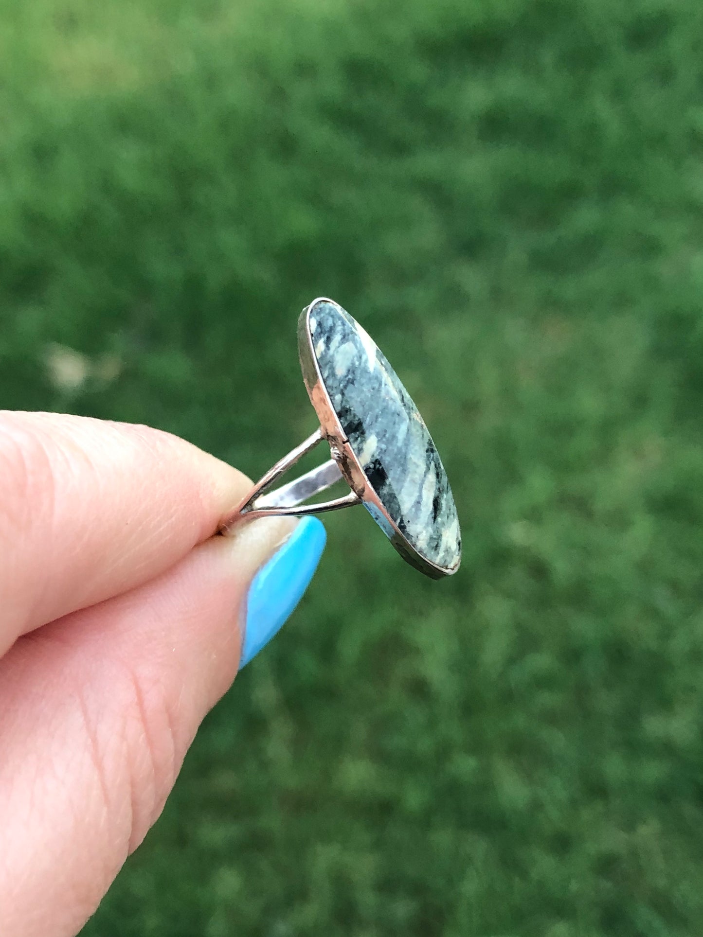 Sterling Agate Ring