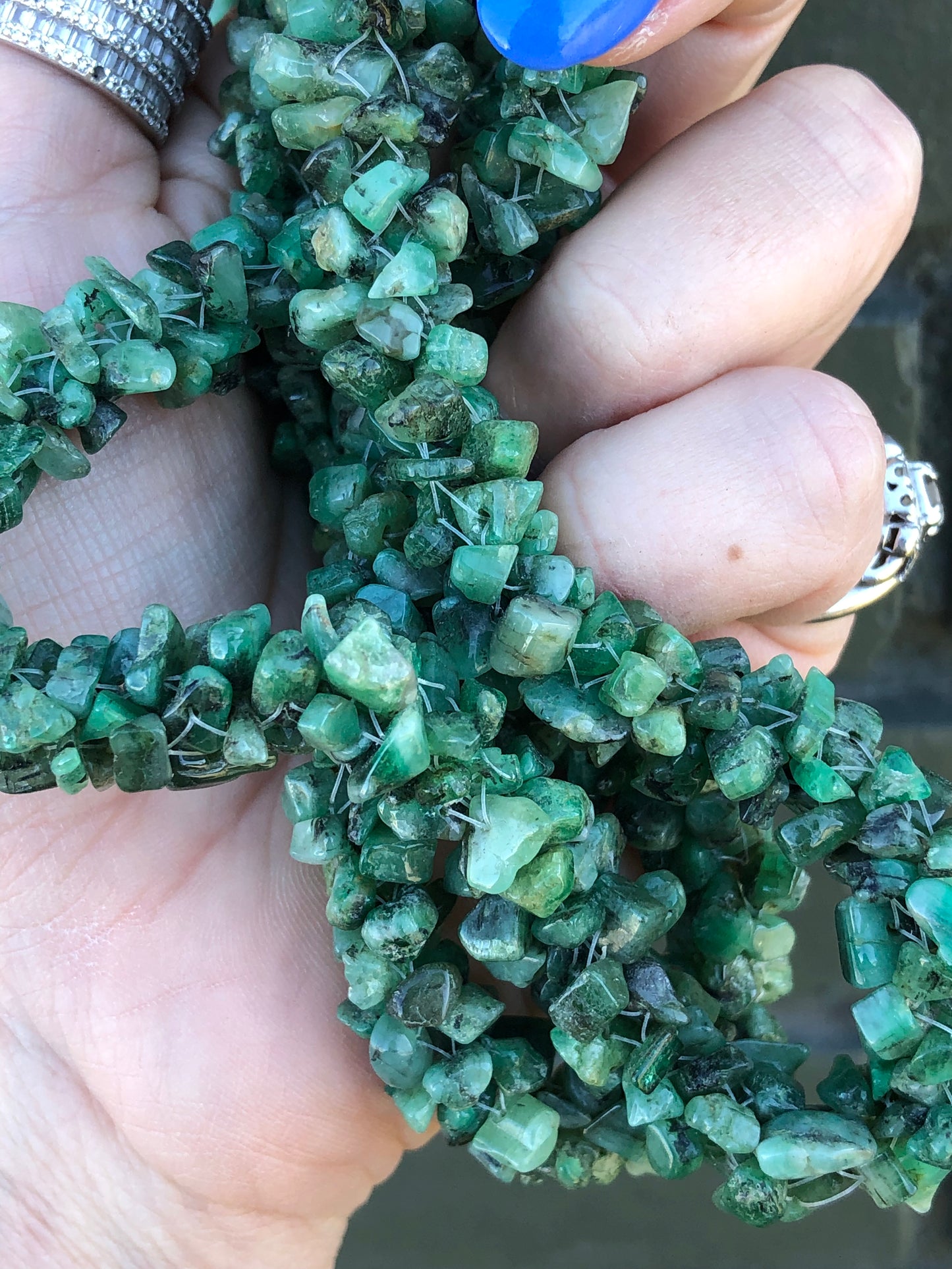 Vintage Emerald Eternity Necklace