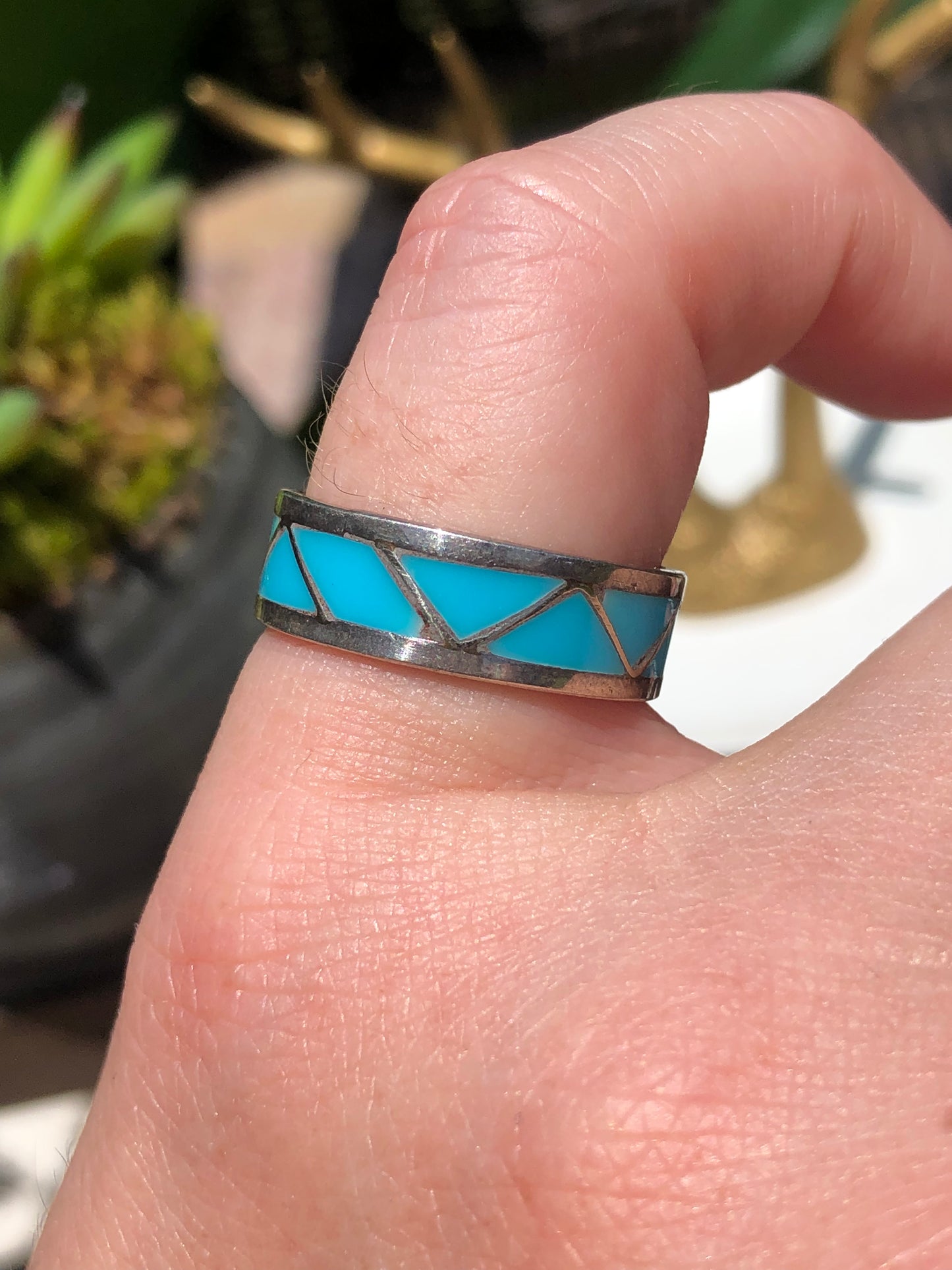 Sterling Turquoise Eternity Ring