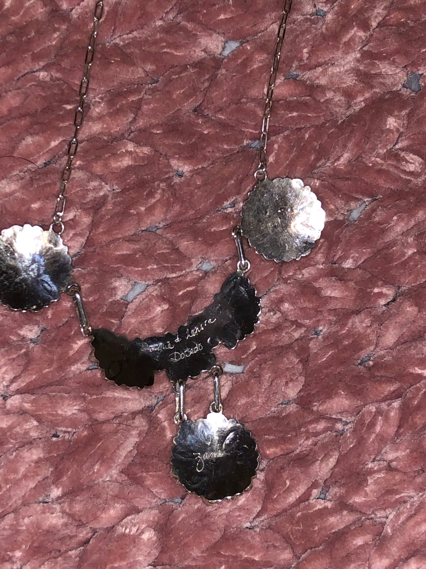 Sterling Zuni Turquoise Matching Necklace & Earring Set Signed by Artist