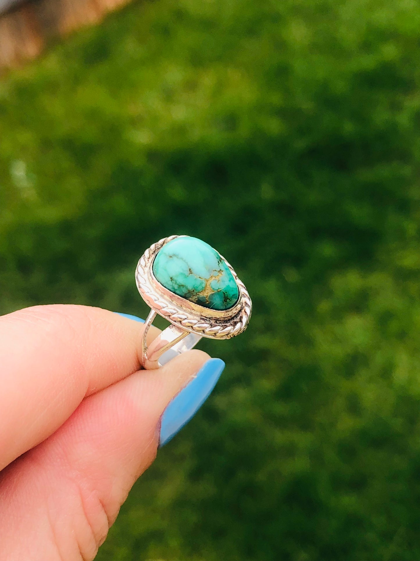 Vintage Sterling Silver Turquoise Ring