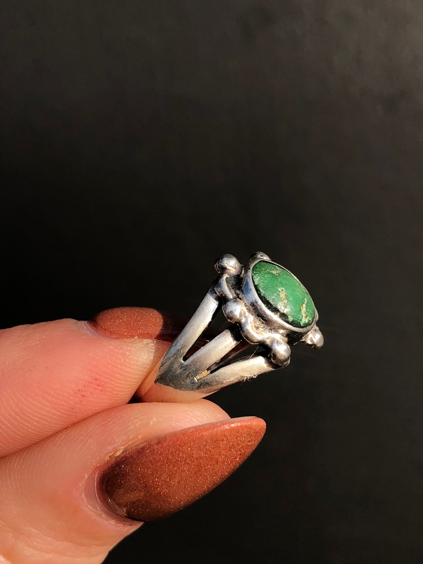 Sterling Green Turquoise Ring