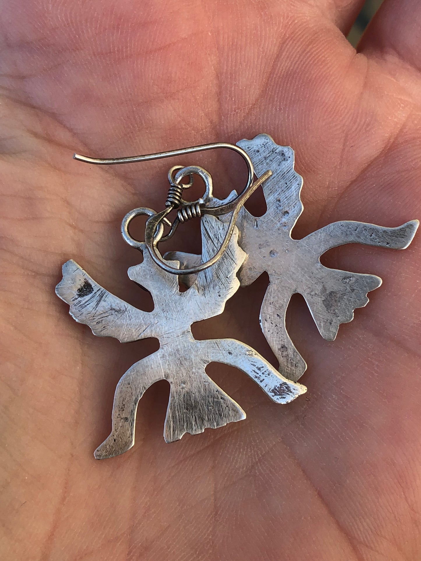 Sterling Kachina Dancer Earrings