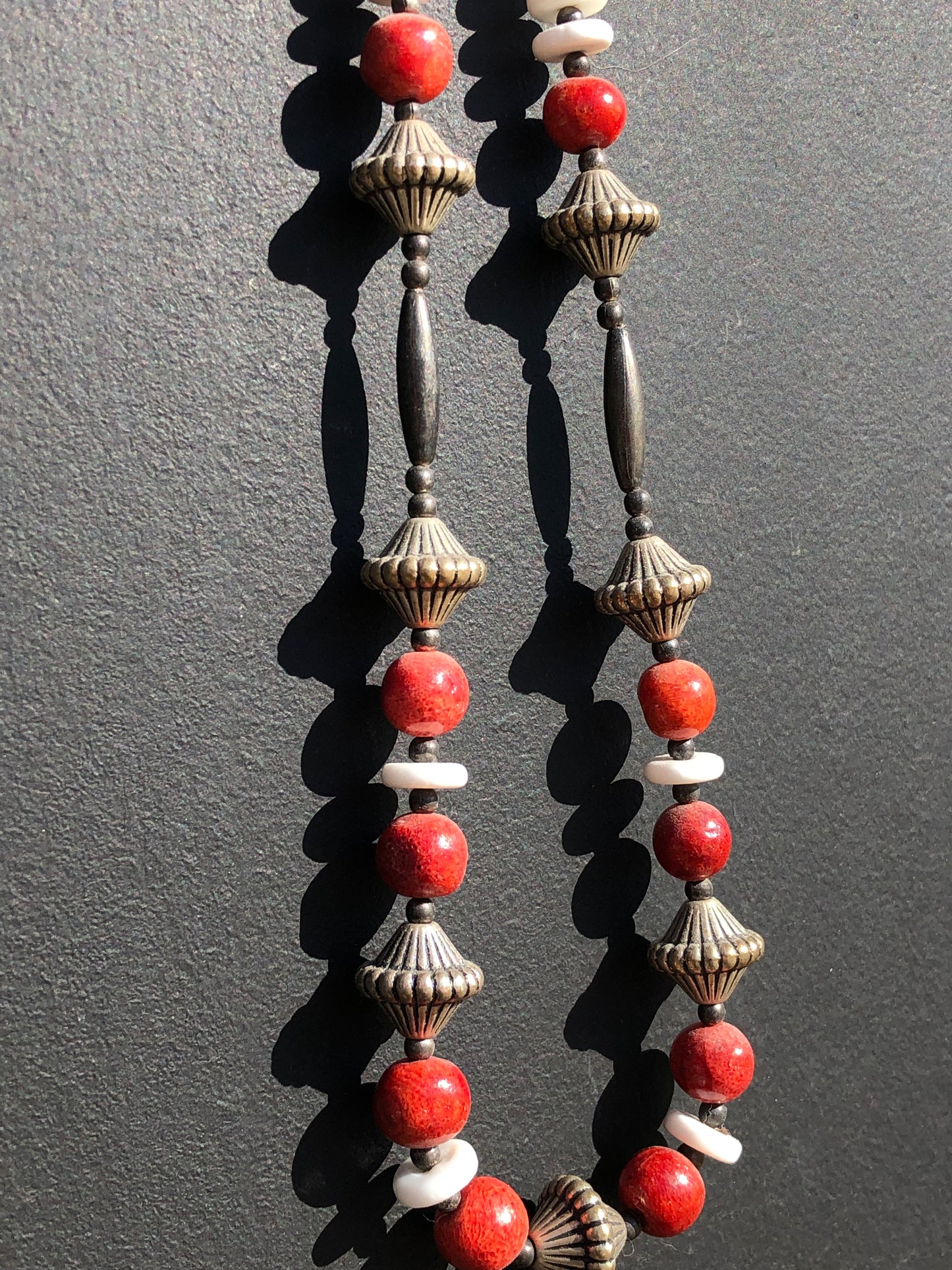 Old Pawn Sterling Coral Necklace