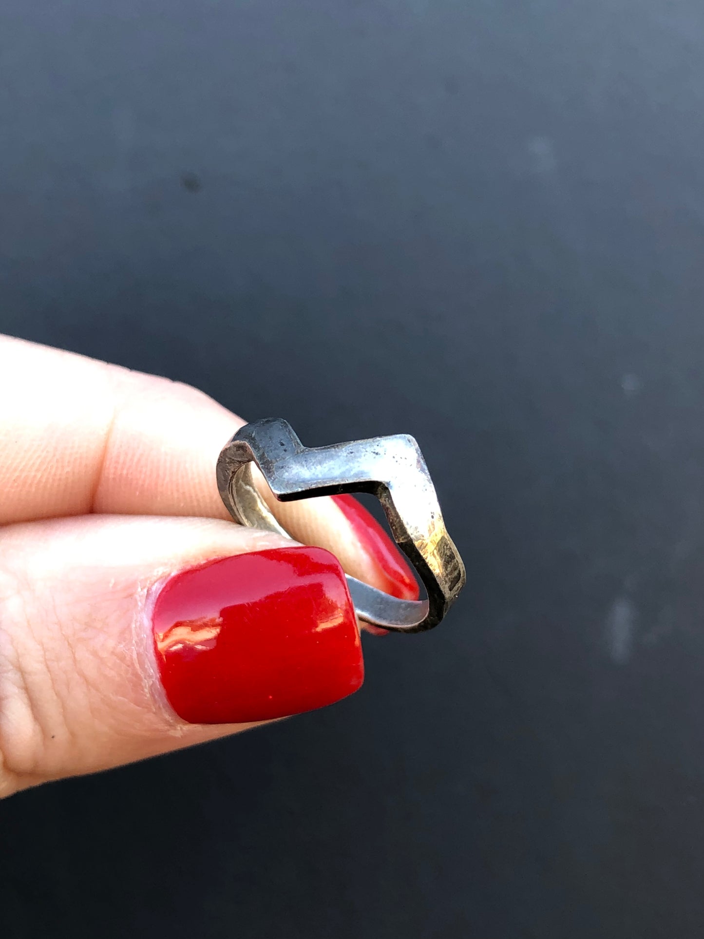 Sterling Lightning Zigzag Ring