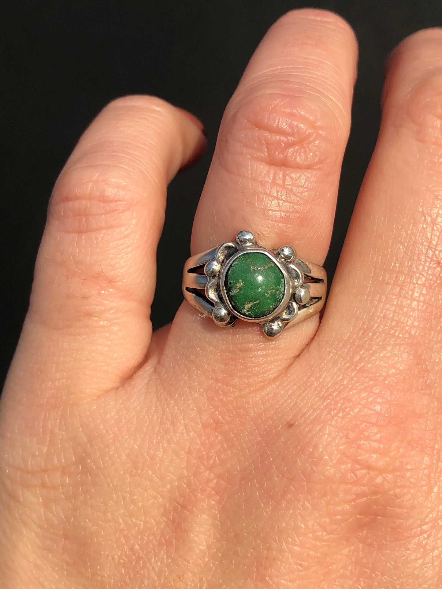 Sterling Green Turquoise Ring