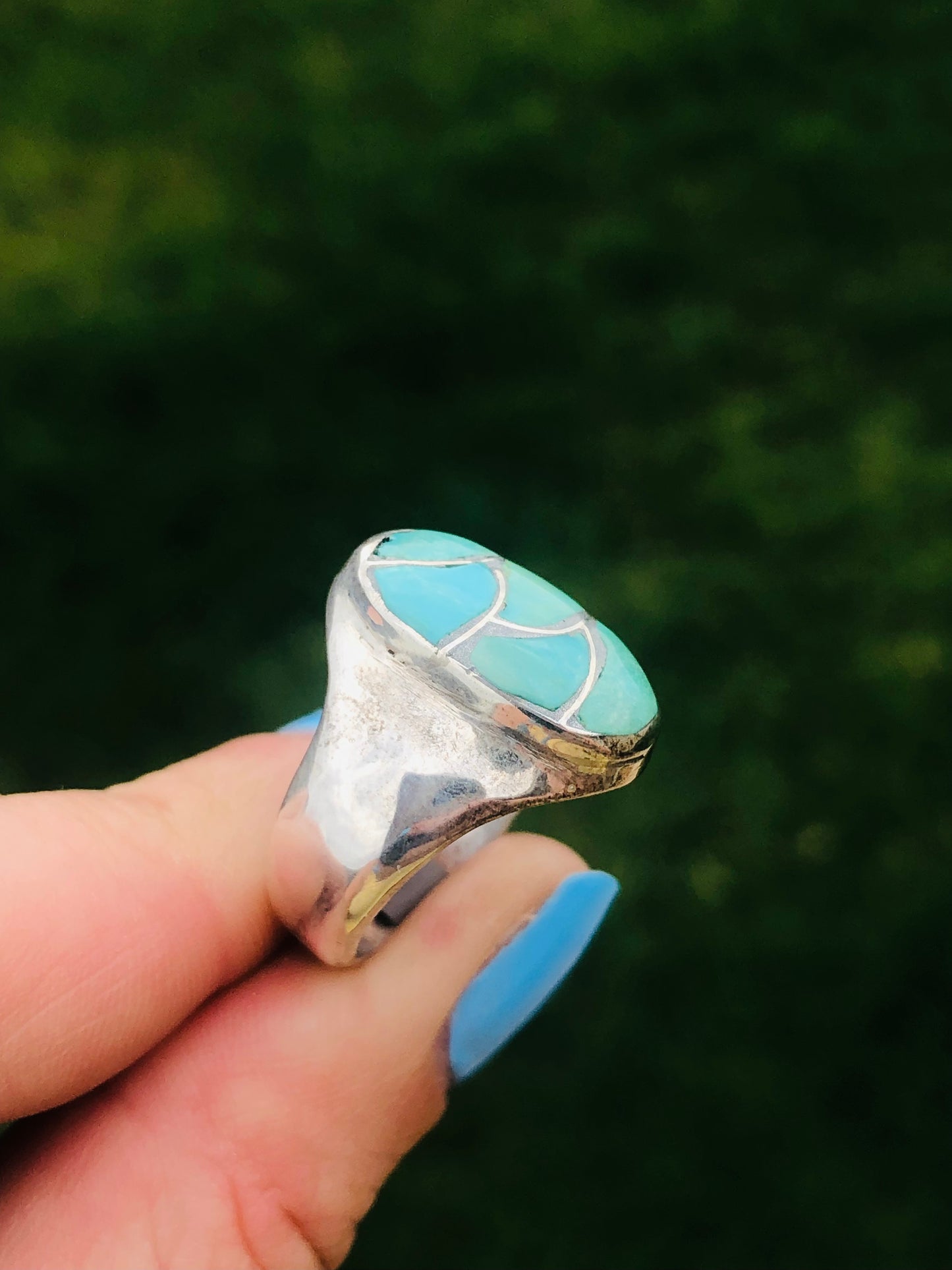 Vintage Sterling Silver Turquoise Ring