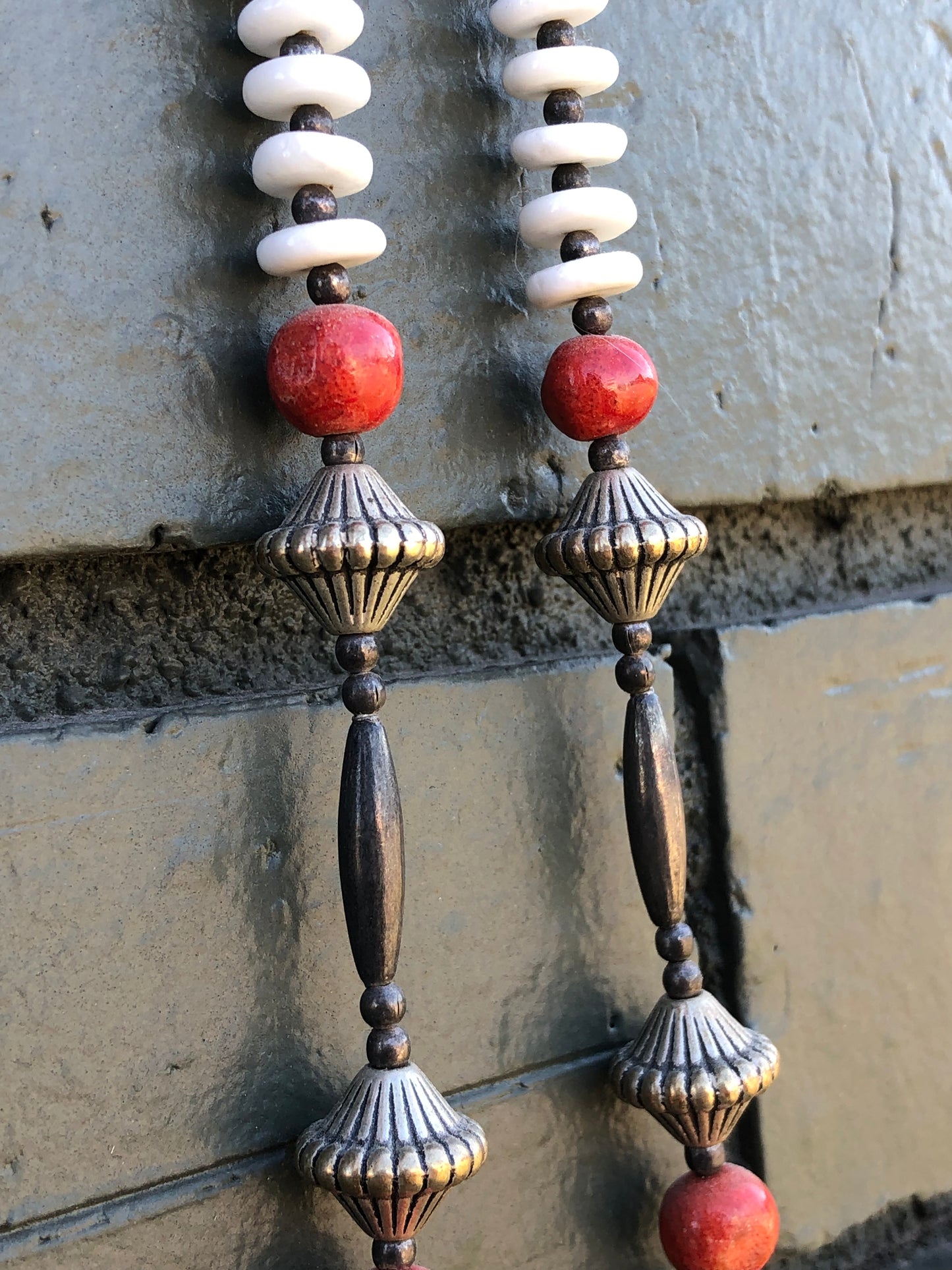 Old Pawn Sterling Coral Necklace